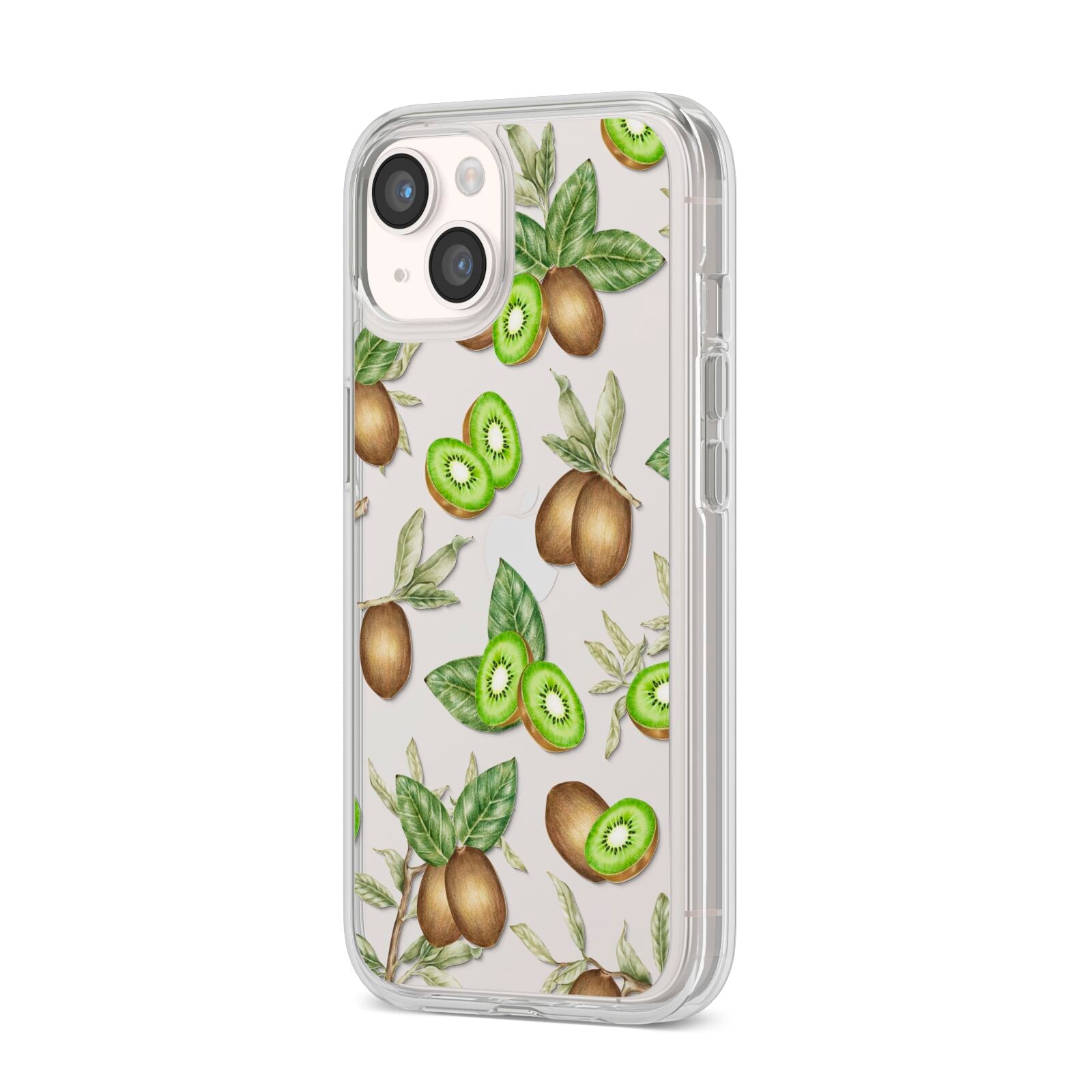 Kiwi Fruit iPhone 14 Clear Tough Case Starlight Angled Image