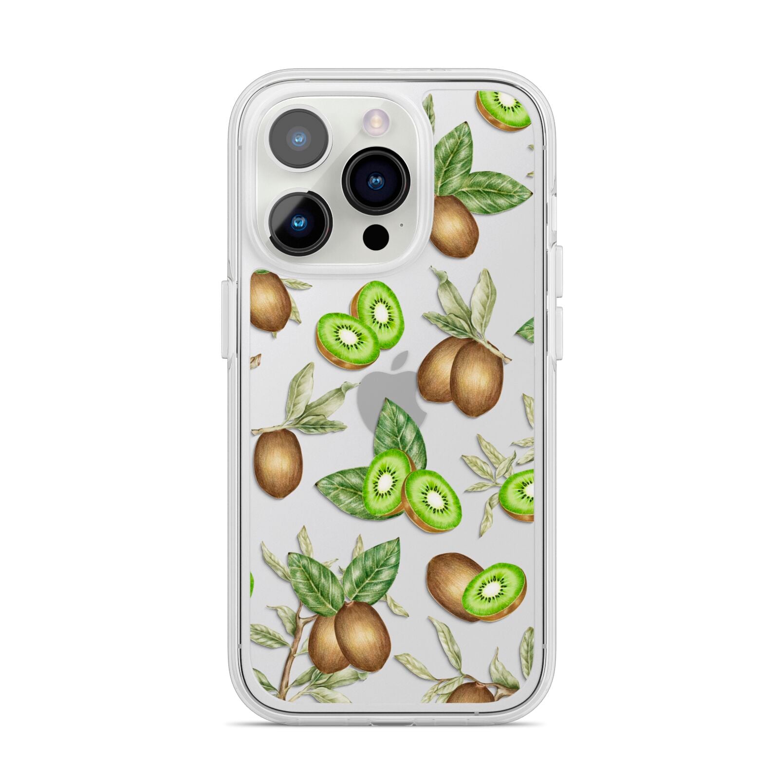 Kiwi Fruit iPhone 14 Pro Clear Tough Case Silver