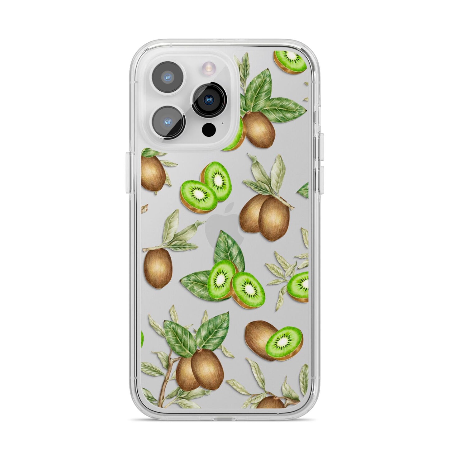 Kiwi Fruit iPhone 14 Pro Max Clear Tough Case Silver