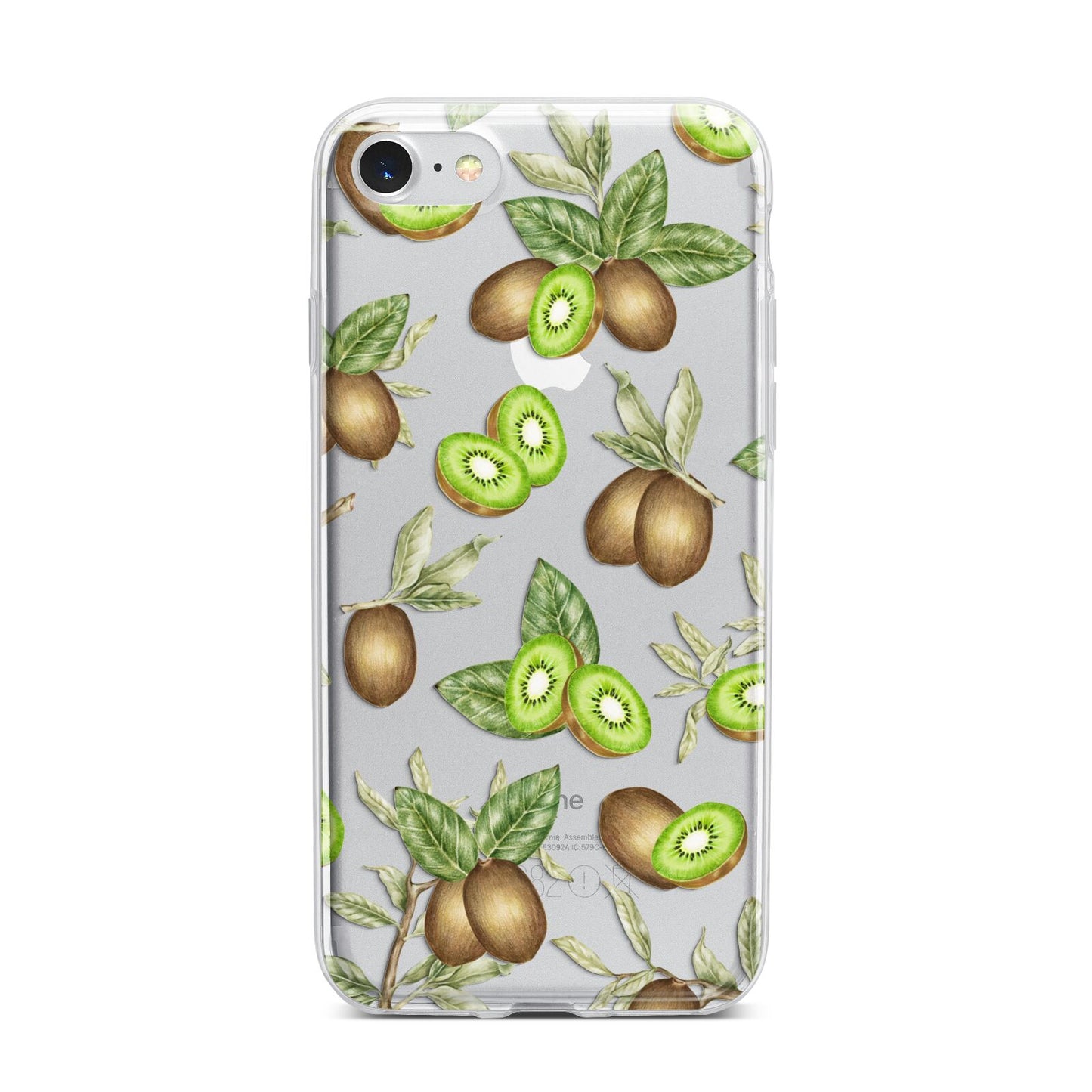 Kiwi Fruit iPhone 7 Bumper Case on Silver iPhone