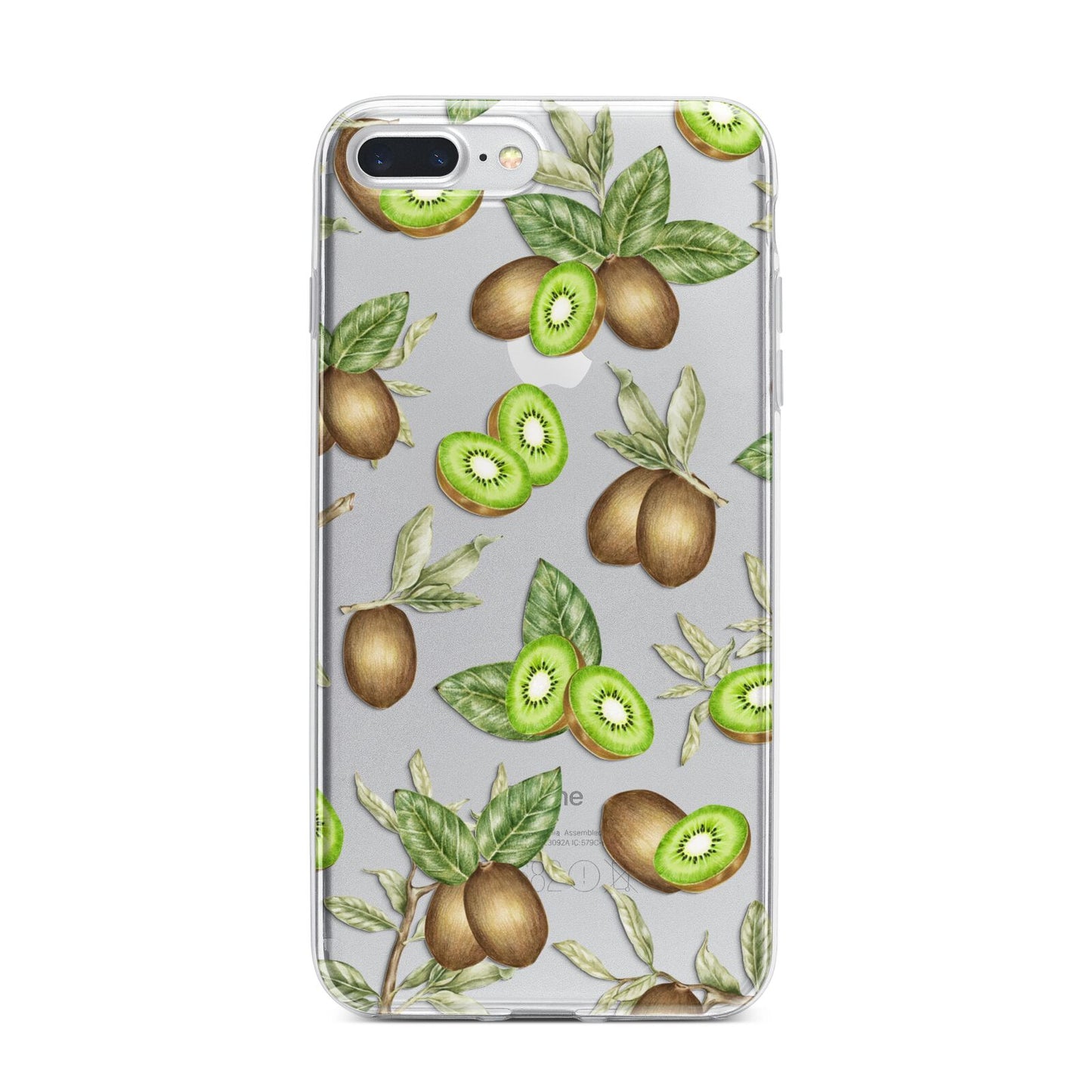 Kiwi Fruit iPhone 7 Plus Bumper Case on Silver iPhone