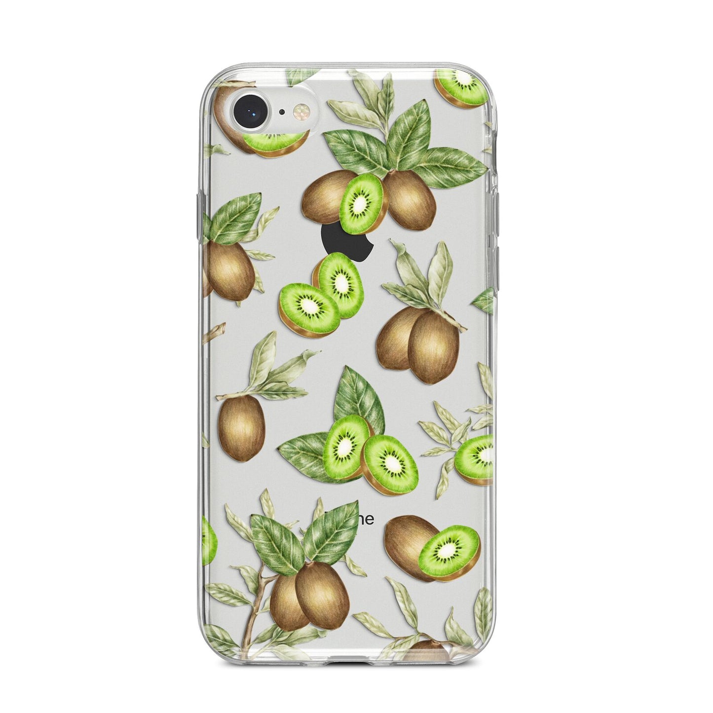 Kiwi Fruit iPhone 8 Bumper Case on Silver iPhone