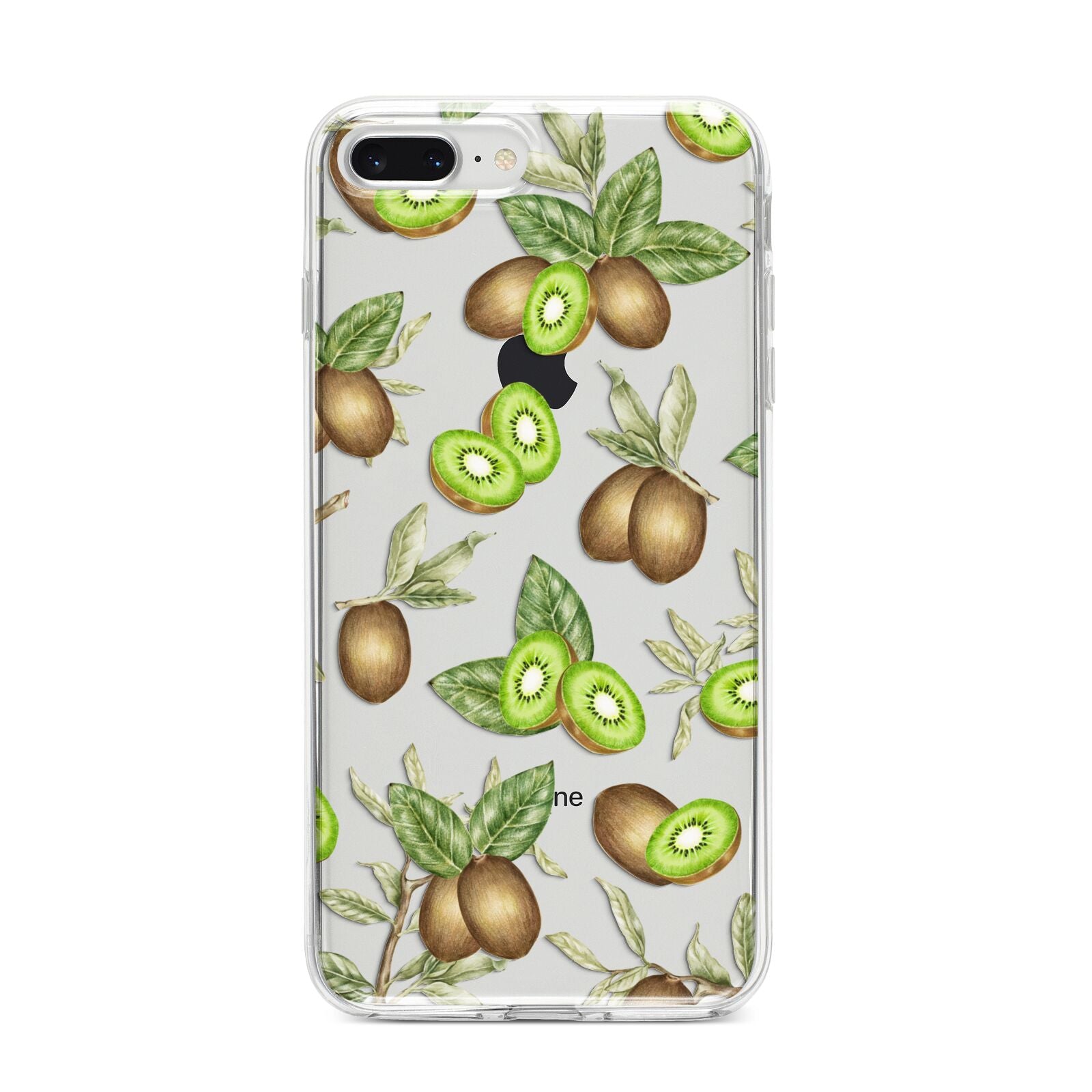 Kiwi Fruit iPhone 8 Plus Bumper Case on Silver iPhone