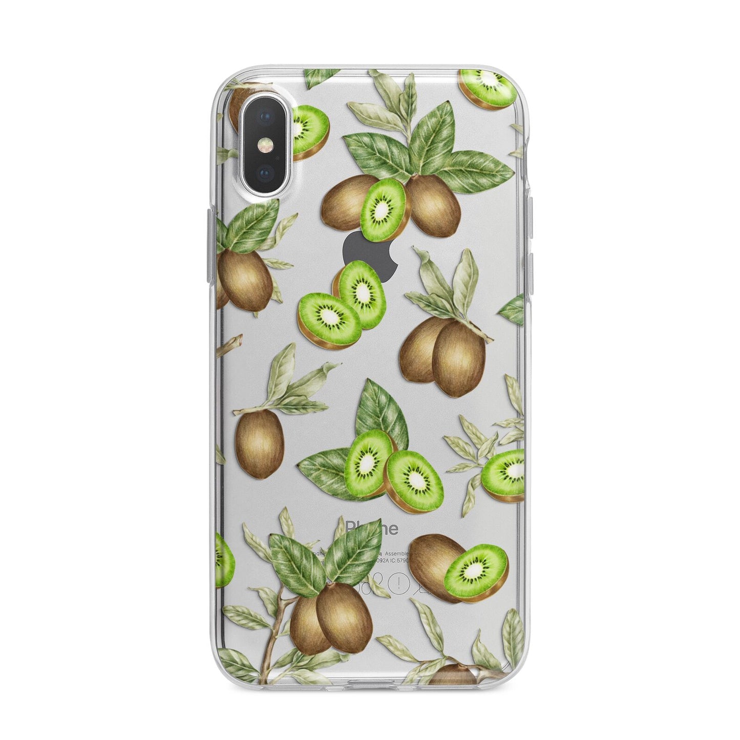 Kiwi Fruit iPhone X Bumper Case on Silver iPhone Alternative Image 1