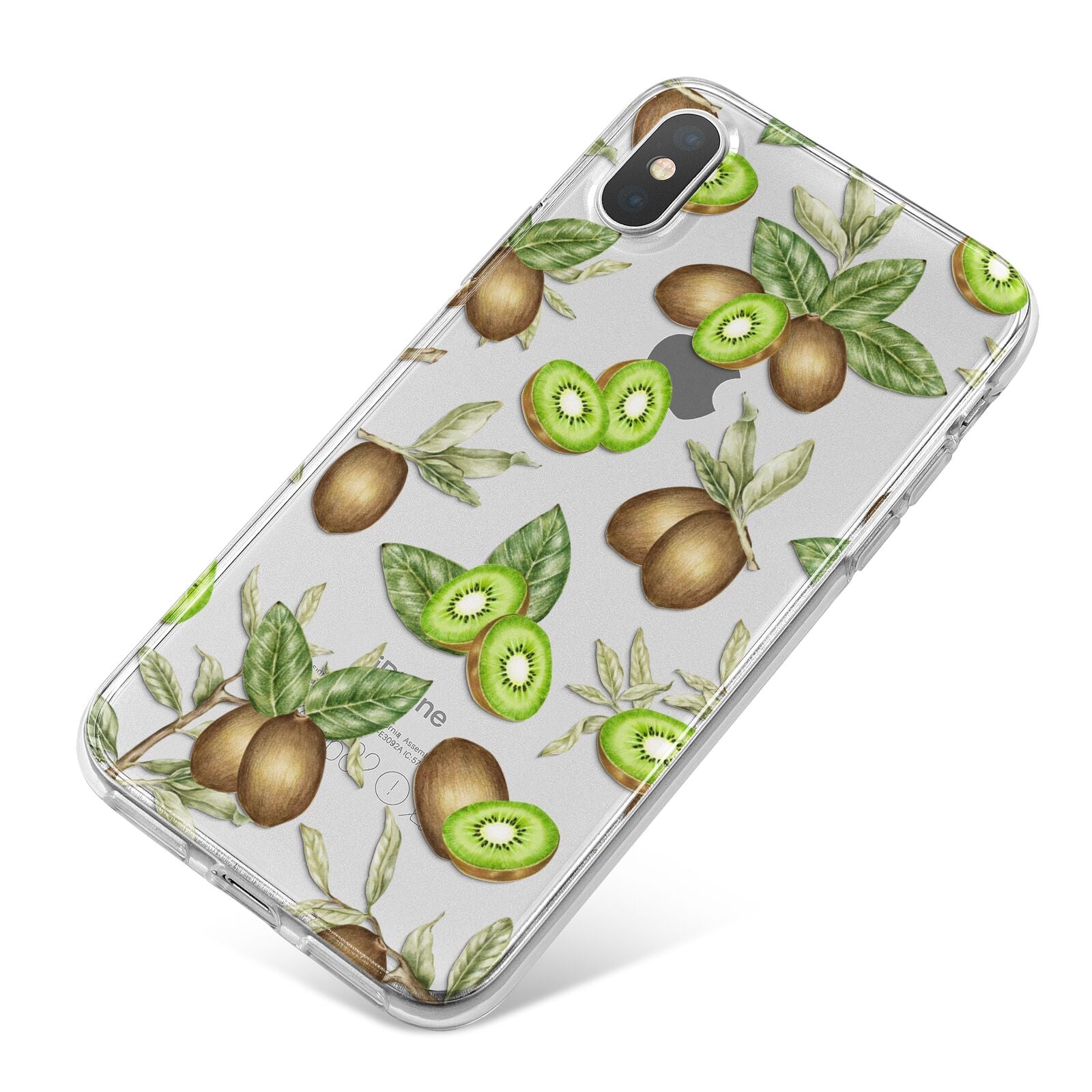 Kiwi Fruit iPhone X Bumper Case on Silver iPhone