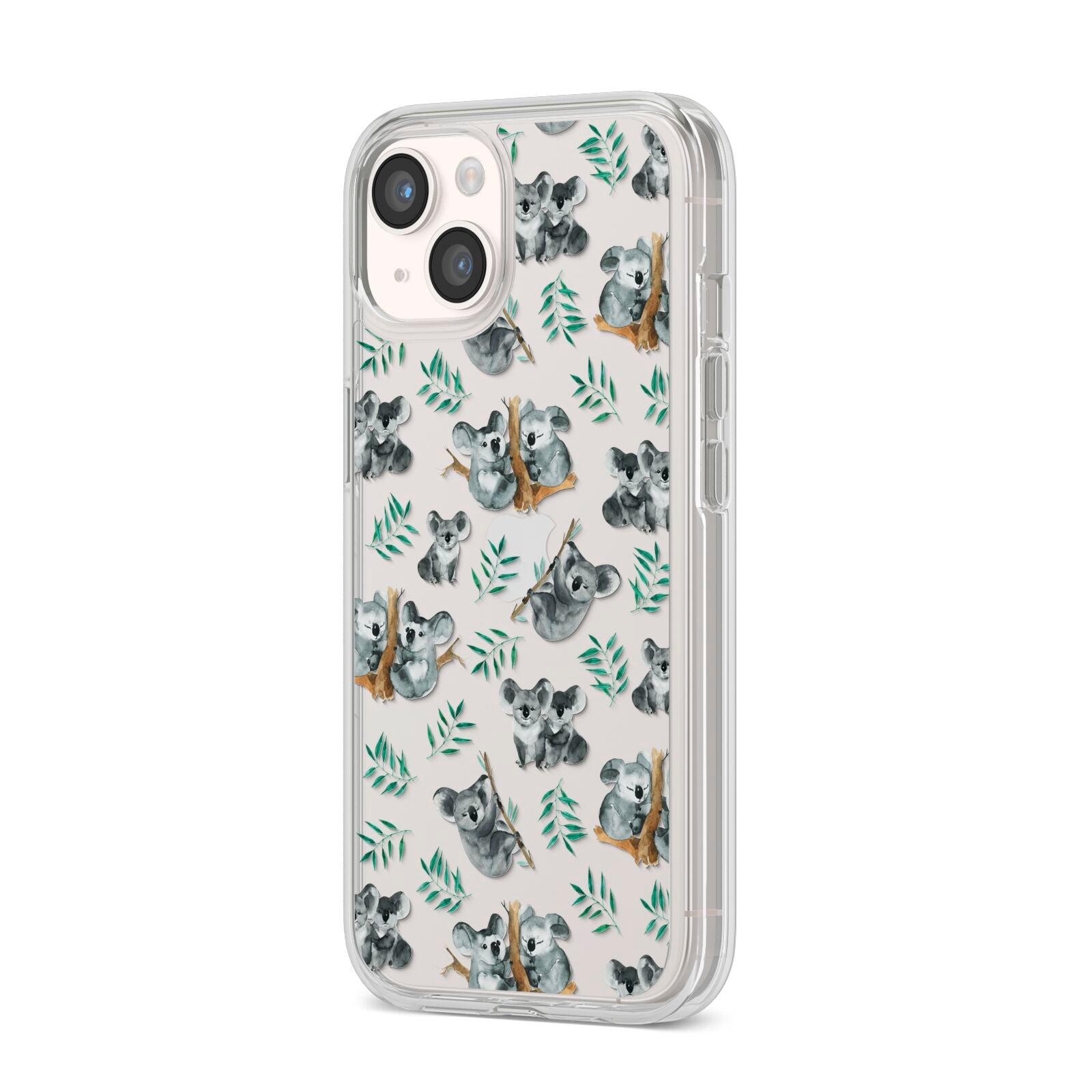 Koala Bear iPhone 14 Clear Tough Case Starlight Angled Image