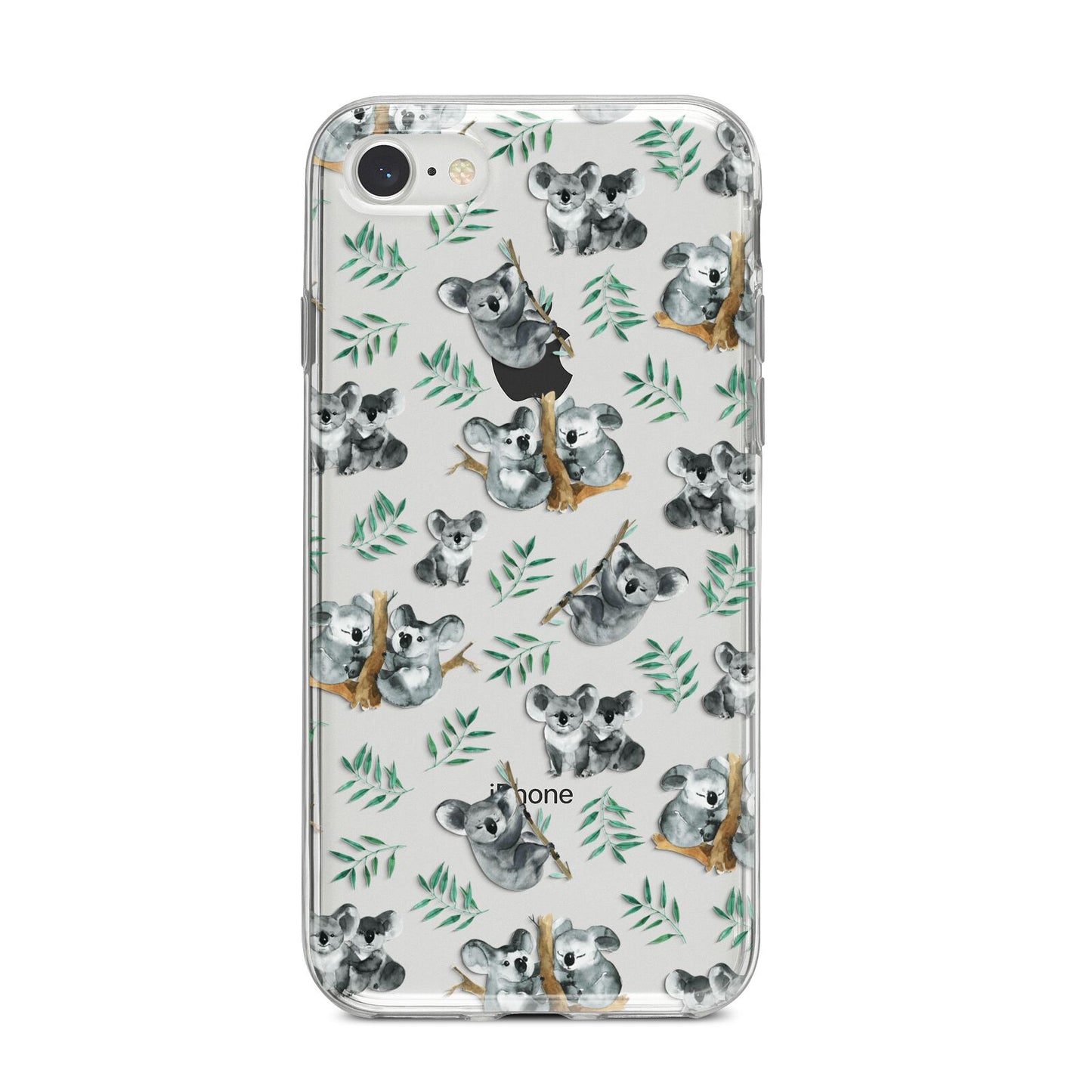 Koala Bear iPhone 8 Bumper Case on Silver iPhone