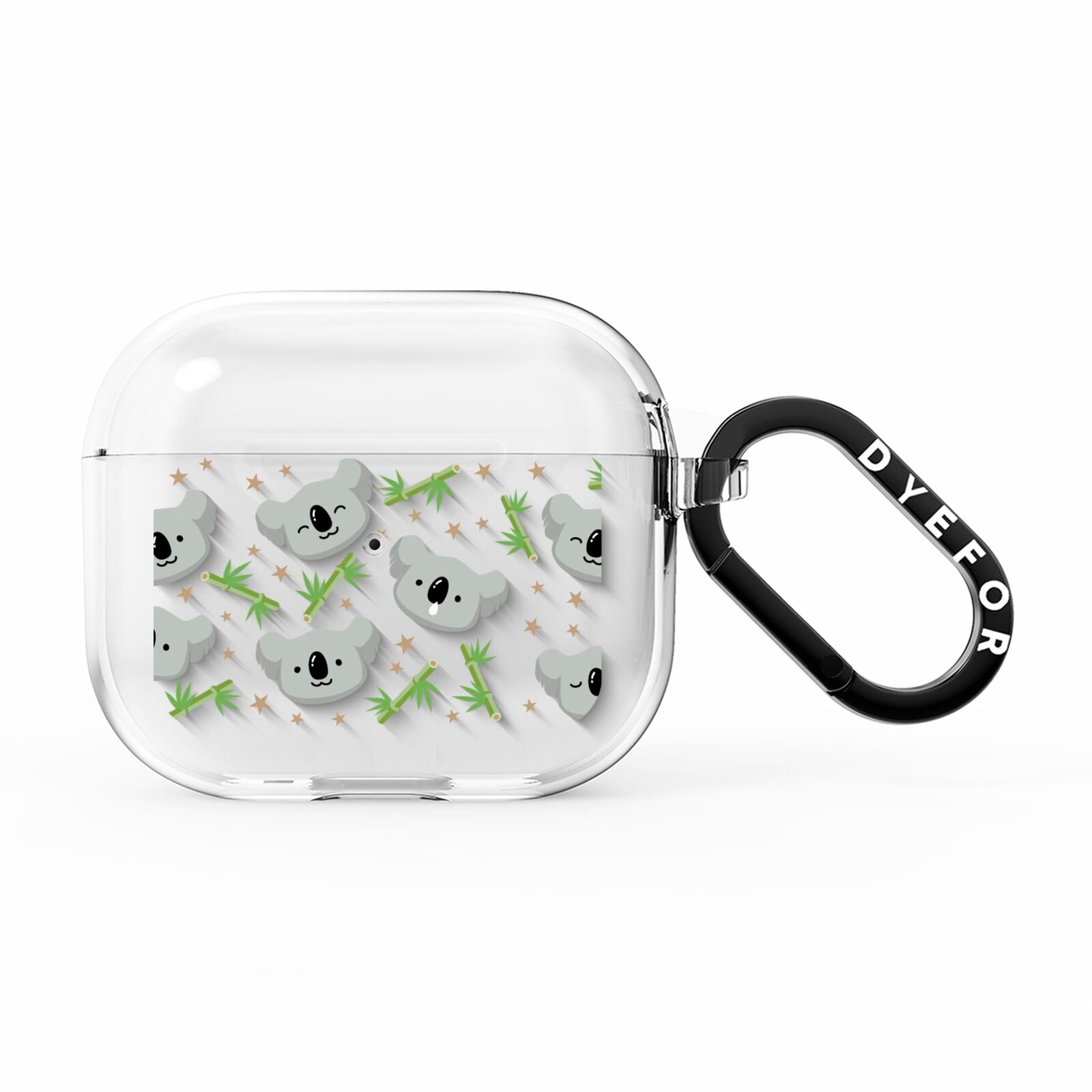 Koala Faces with Transparent Background AirPods Clear Case 3rd Gen