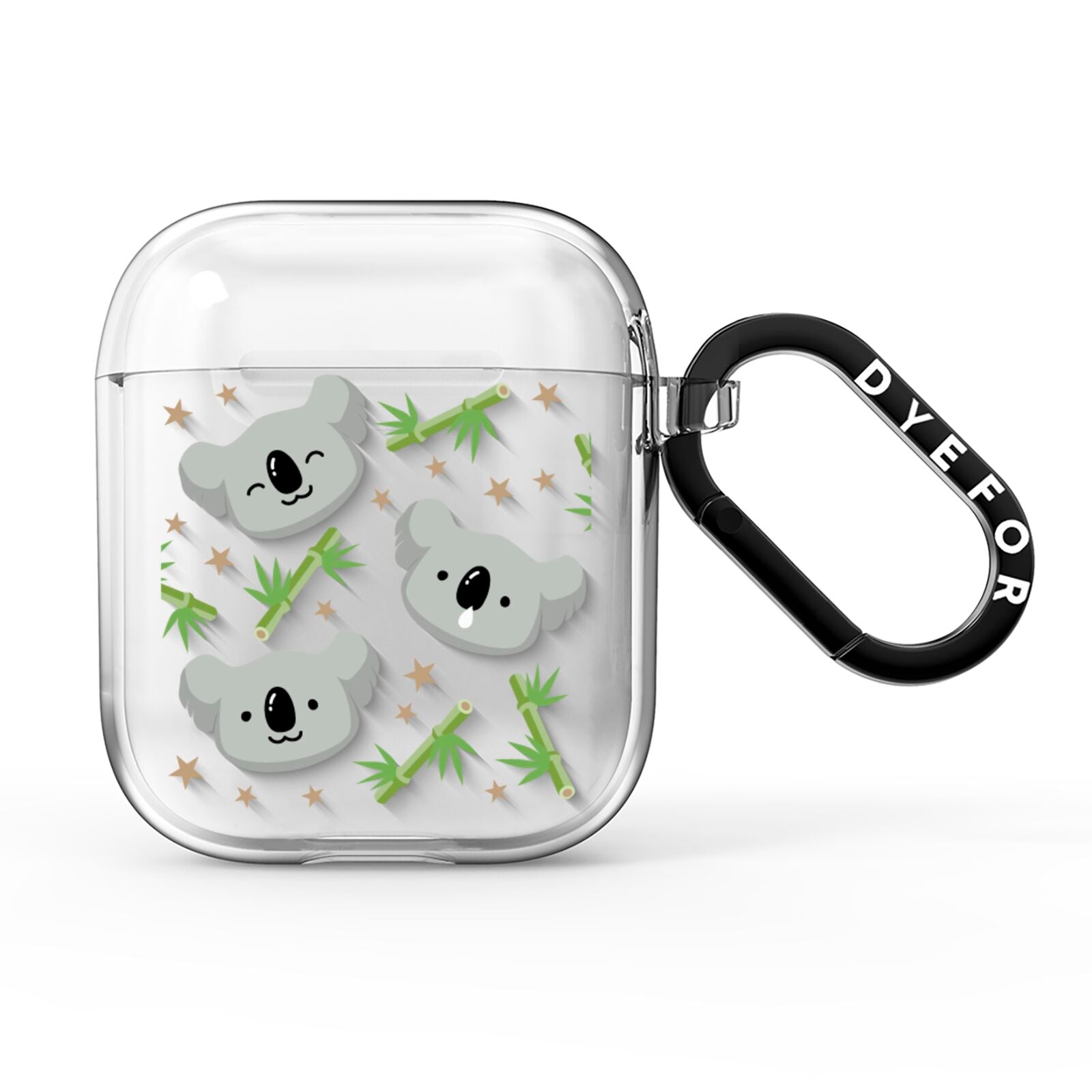 Koala Faces with Transparent Background AirPods Clear Case
