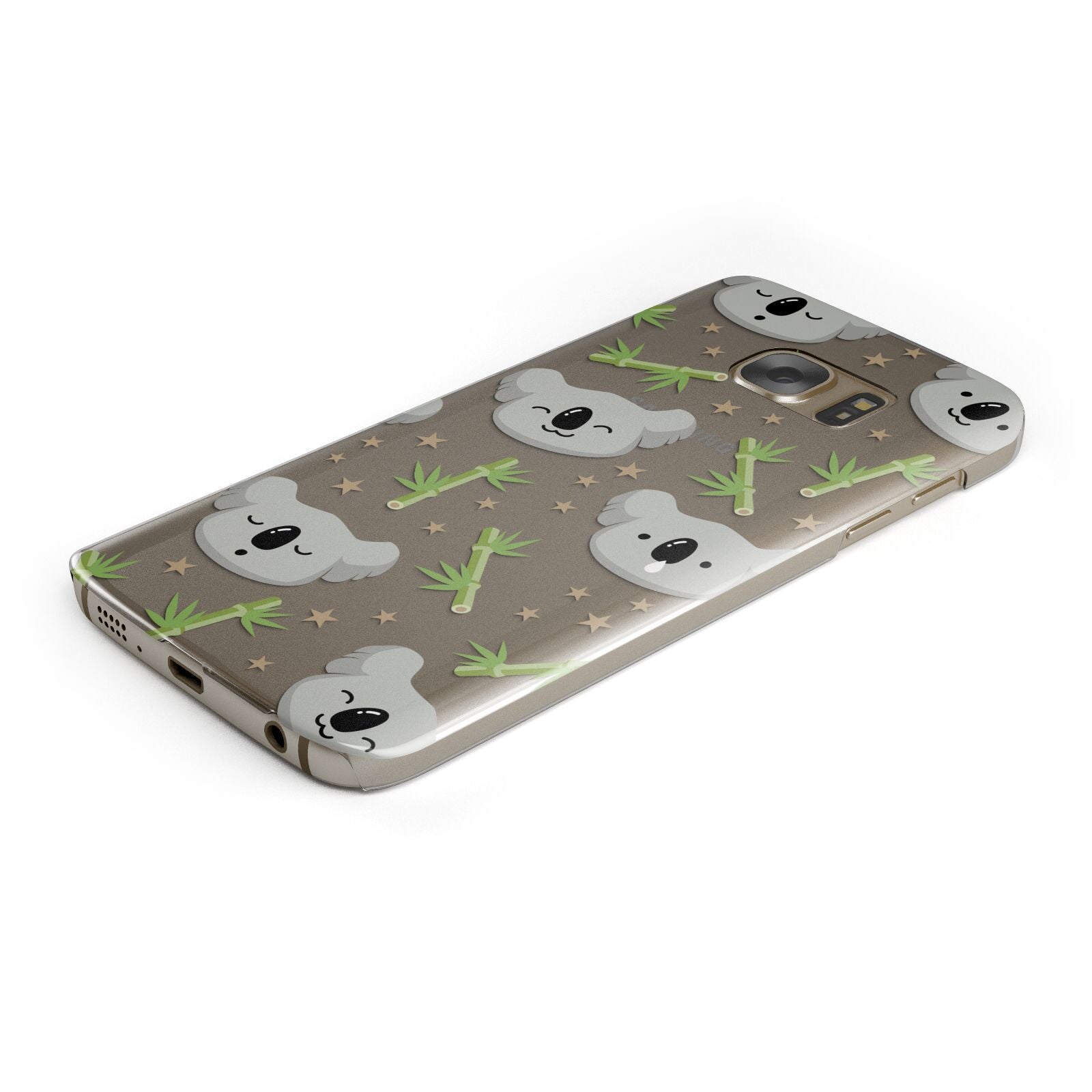 Koala Faces with Transparent Background Protective Samsung Galaxy Case Angled Image