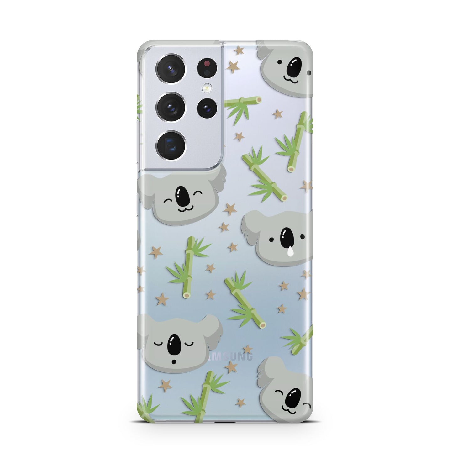 Koala Faces with Transparent Background Samsung S21 Ultra Case