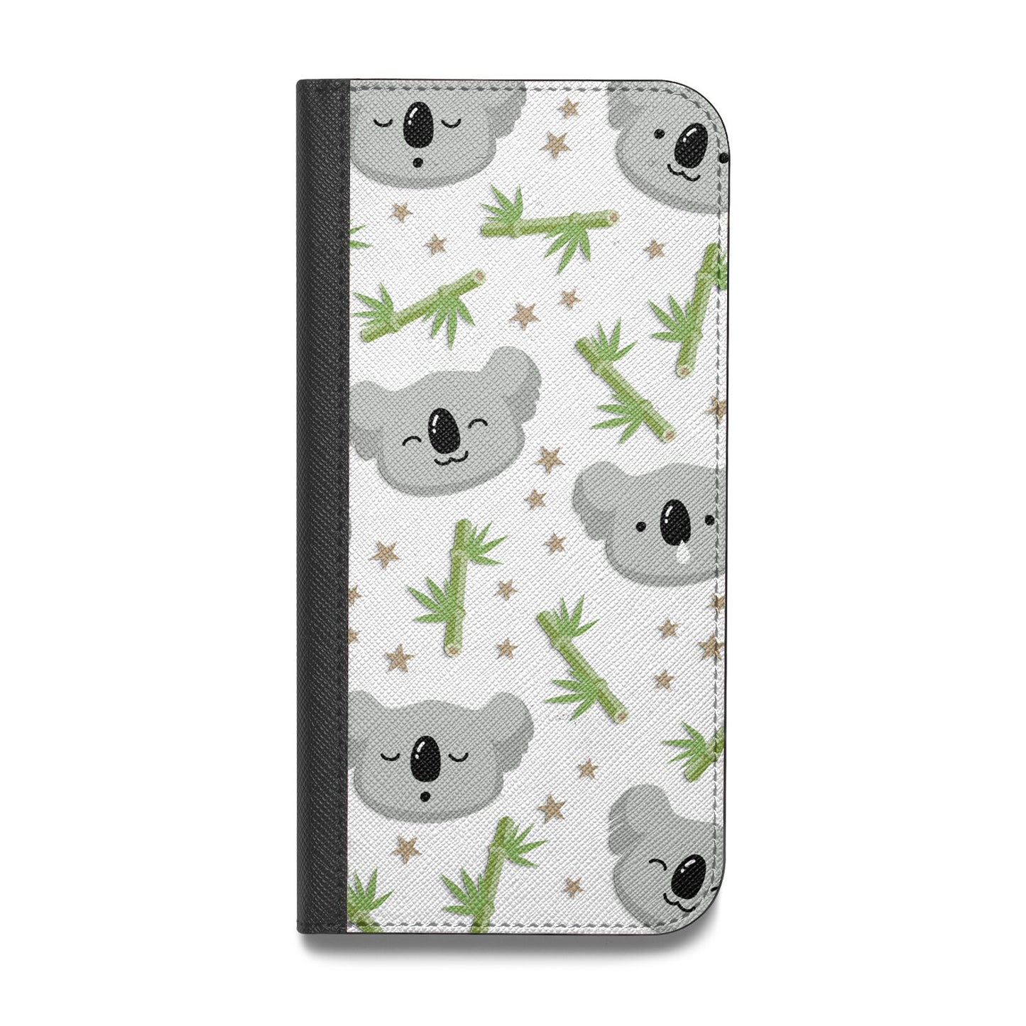 Koala Faces with Transparent Background Vegan Leather Flip Samsung Case