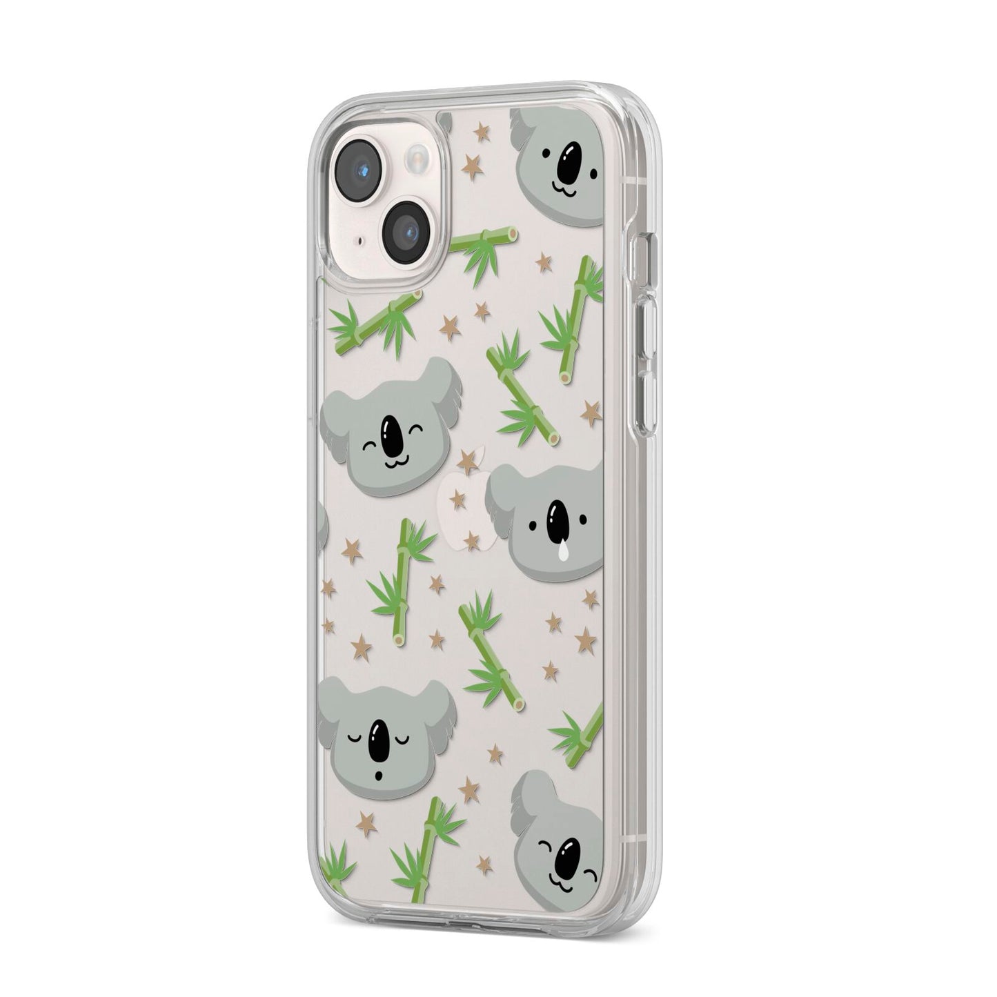 Koala Faces with Transparent Background iPhone 14 Plus Clear Tough Case Starlight Angled Image