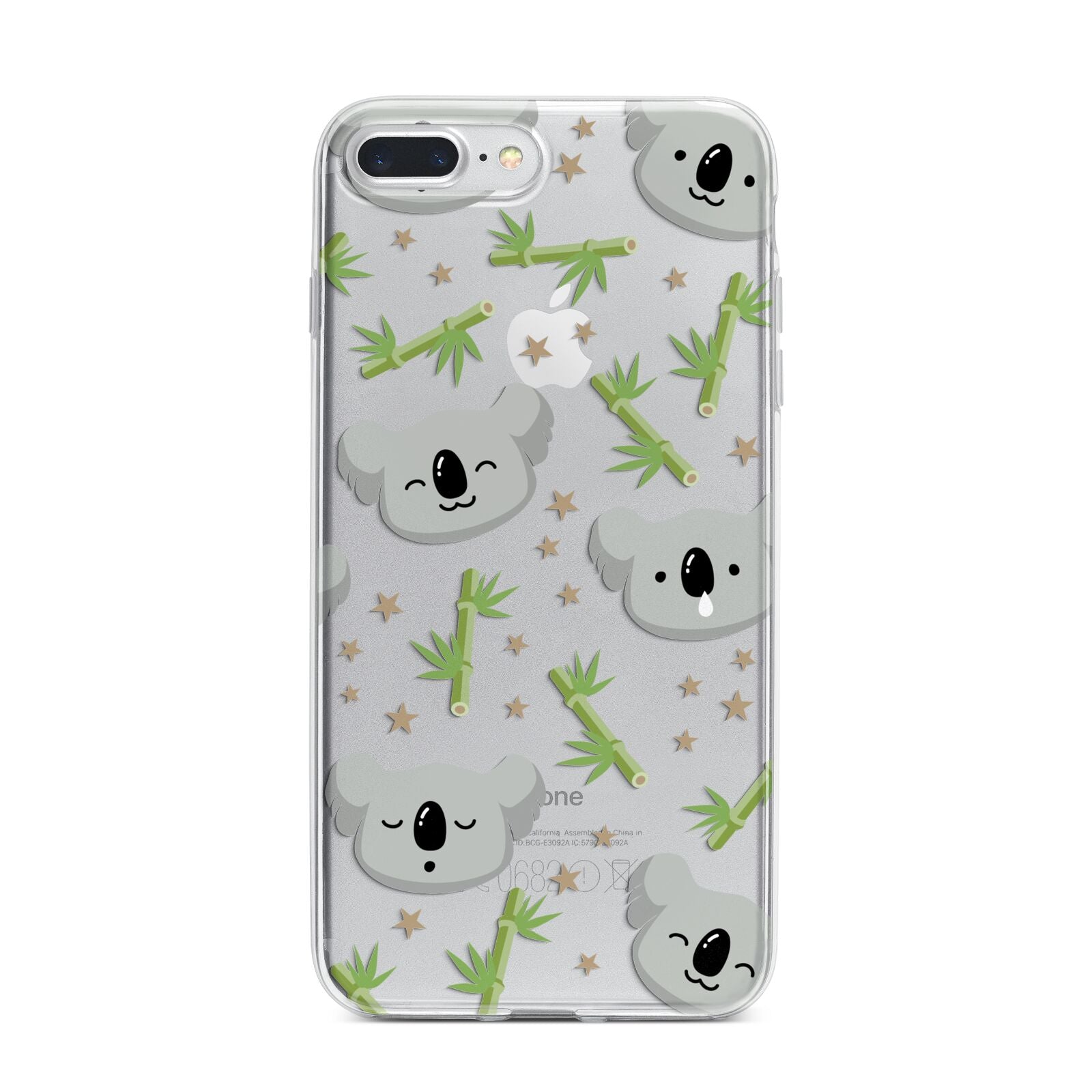 Koala Faces with Transparent Background iPhone 7 Plus Bumper Case on Silver iPhone