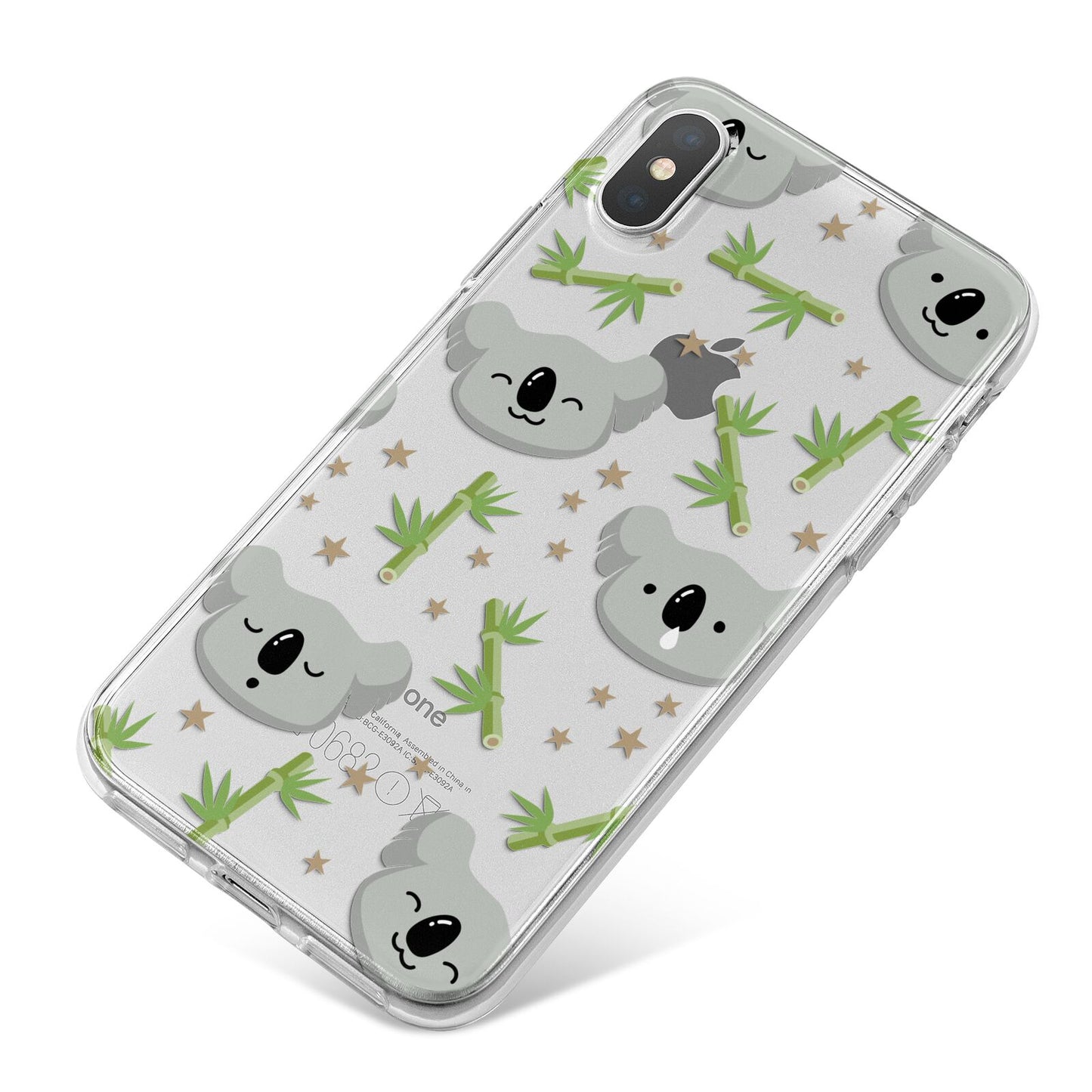 Koala Faces with Transparent Background iPhone X Bumper Case on Silver iPhone