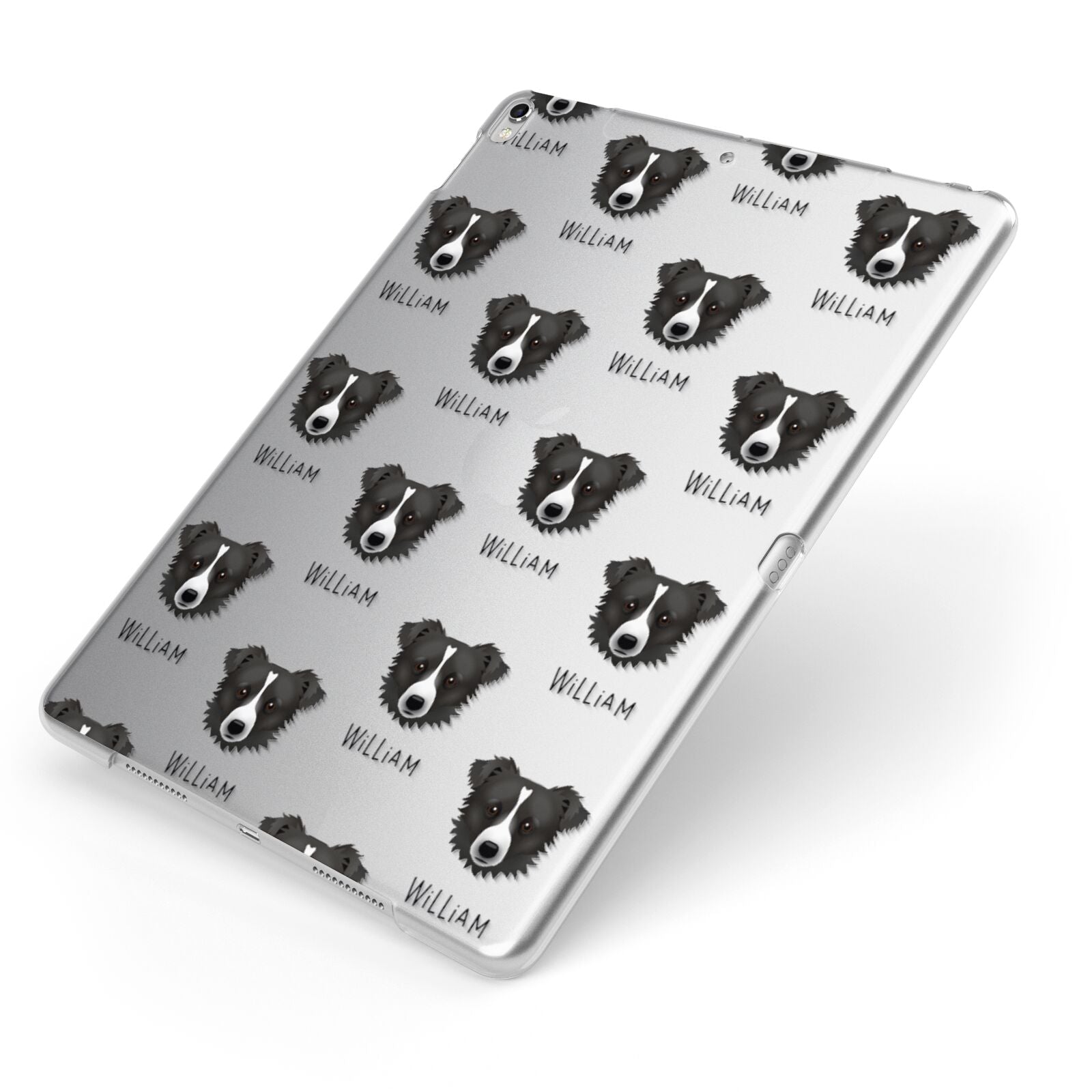 Kokoni Icon with Name Apple iPad Case on Silver iPad Side View