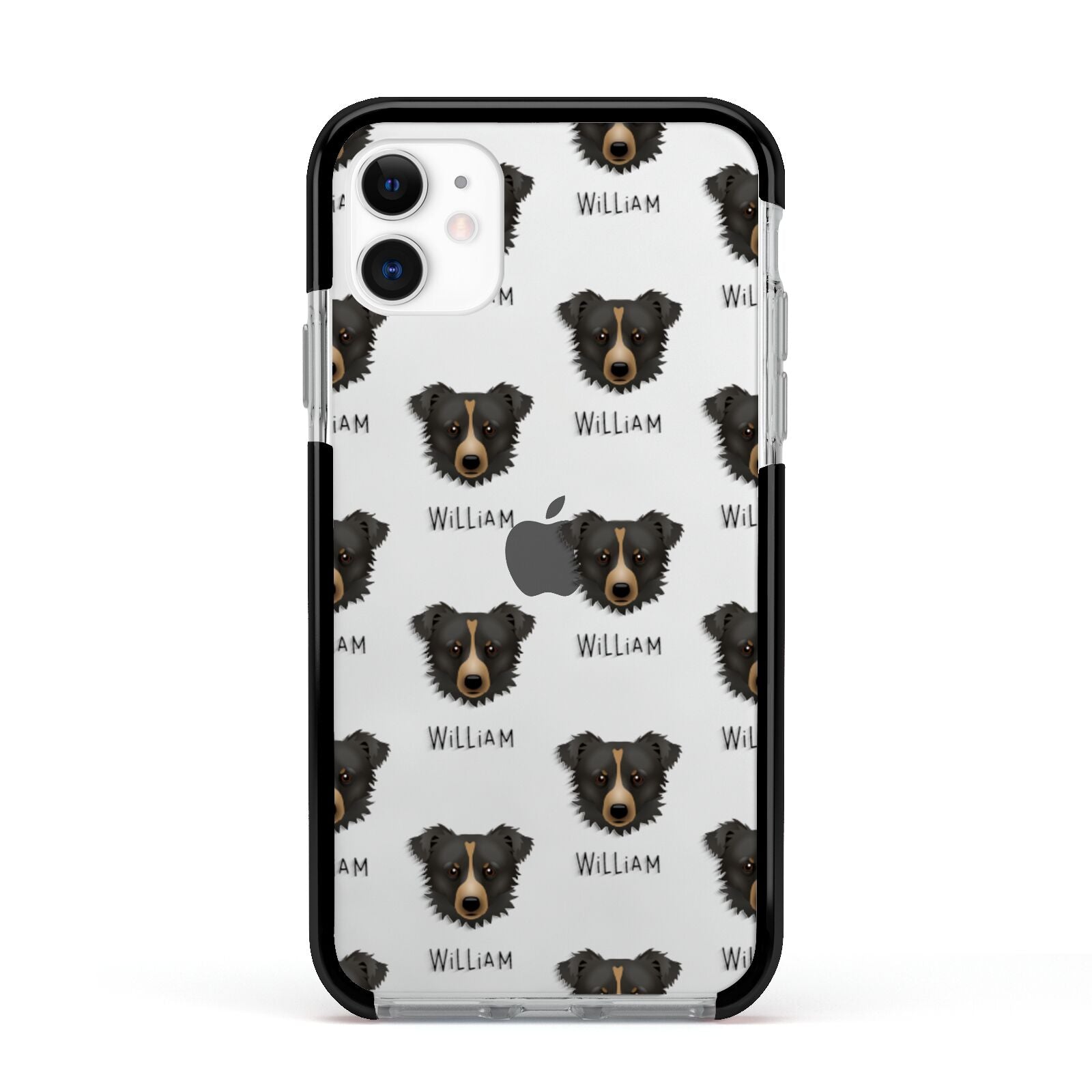 Kokoni Icon with Name Apple iPhone 11 in White with Black Impact Case