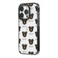 Kokoni Icon with Name iPhone 14 Pro Black Impact Case Side Angle on Silver phone