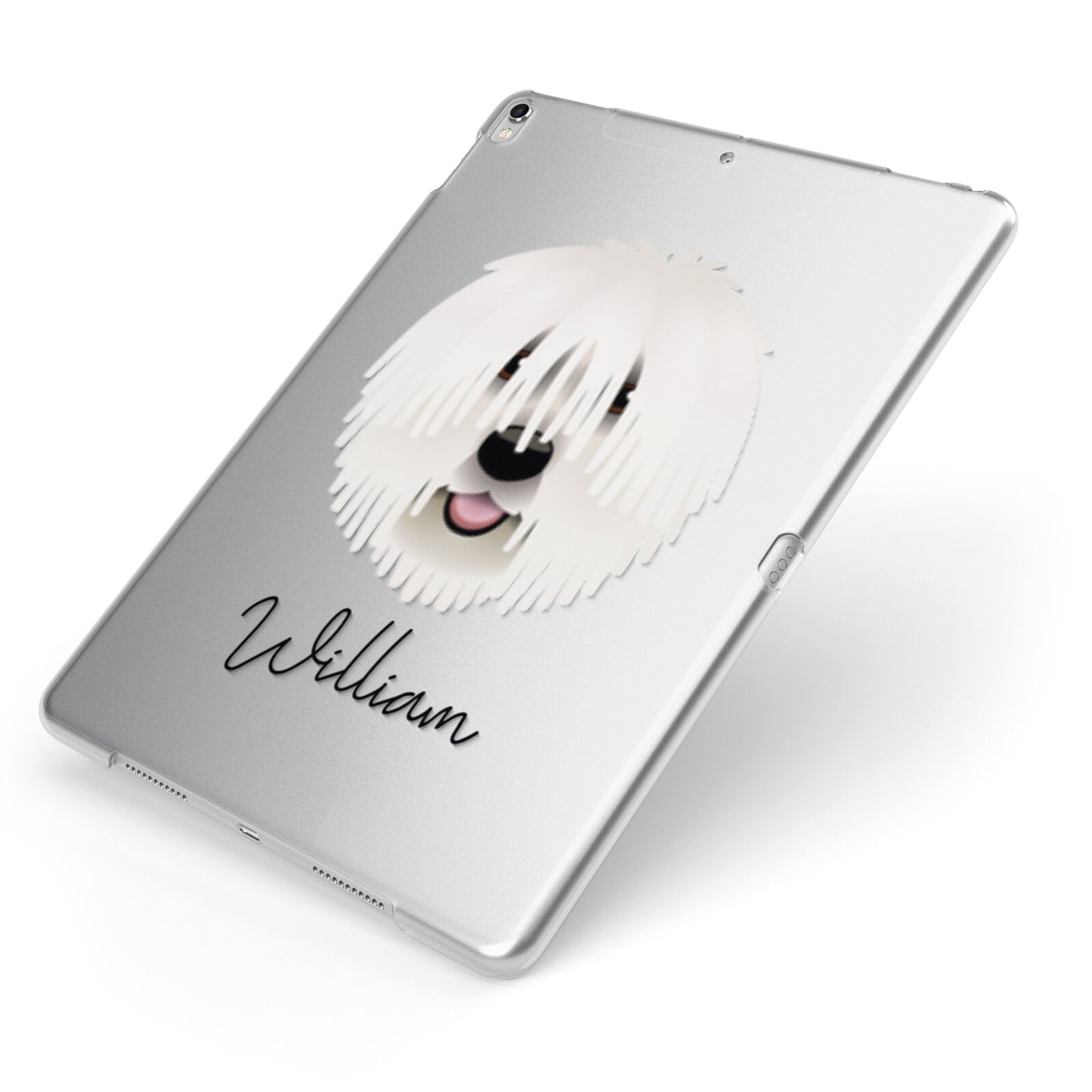 Komondor Personalised Apple iPad Case on Silver iPad Side View