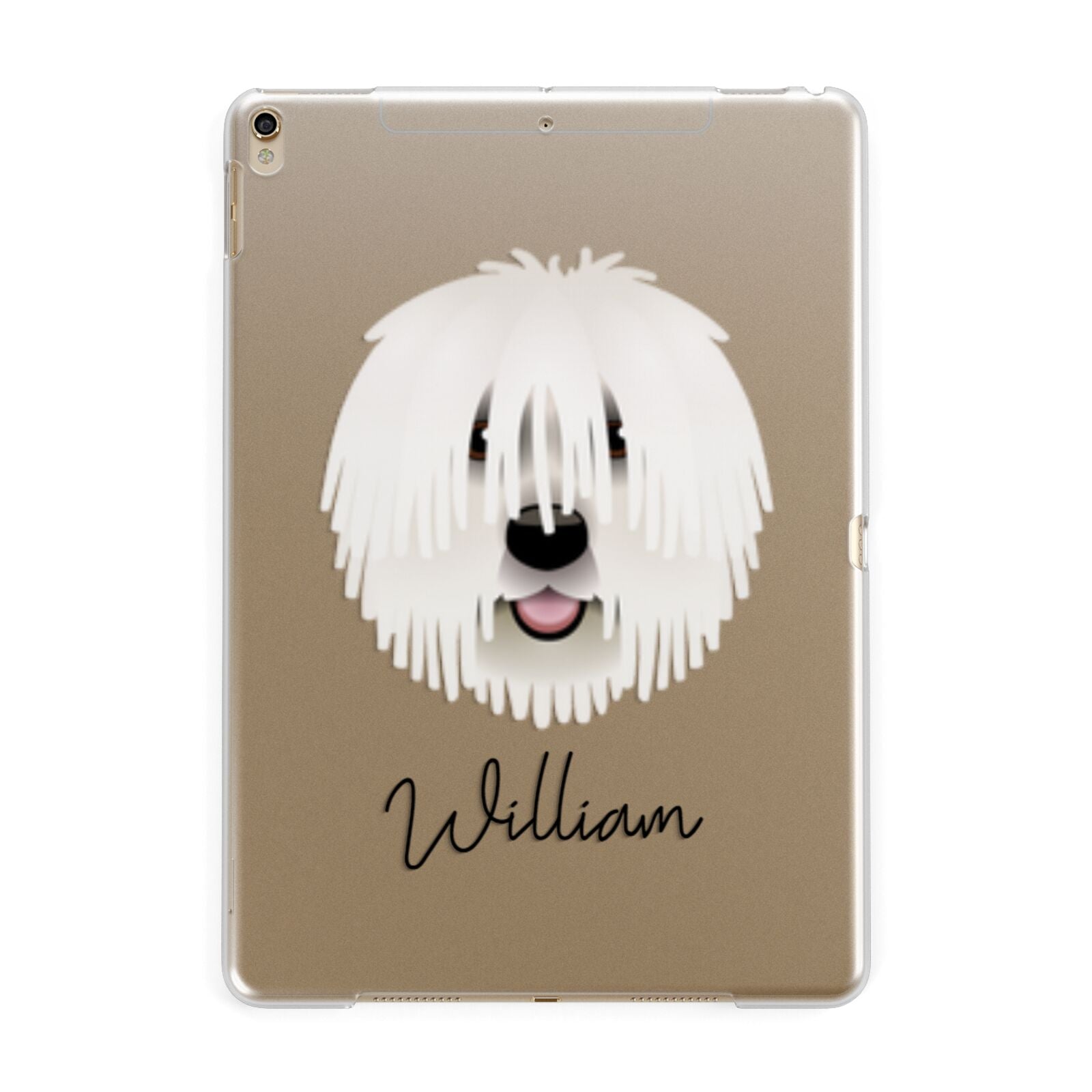 Komondor Personalised Apple iPad Gold Case