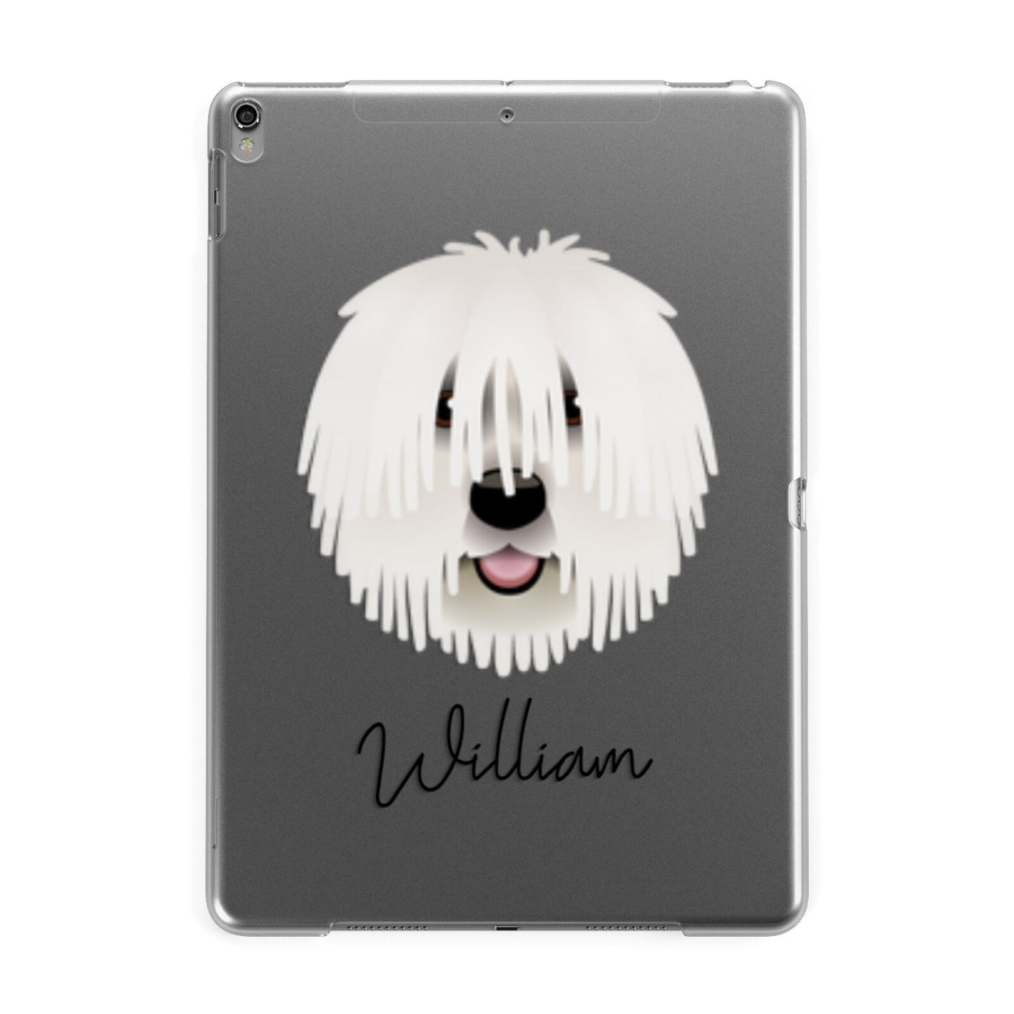 Komondor Personalised Apple iPad Grey Case