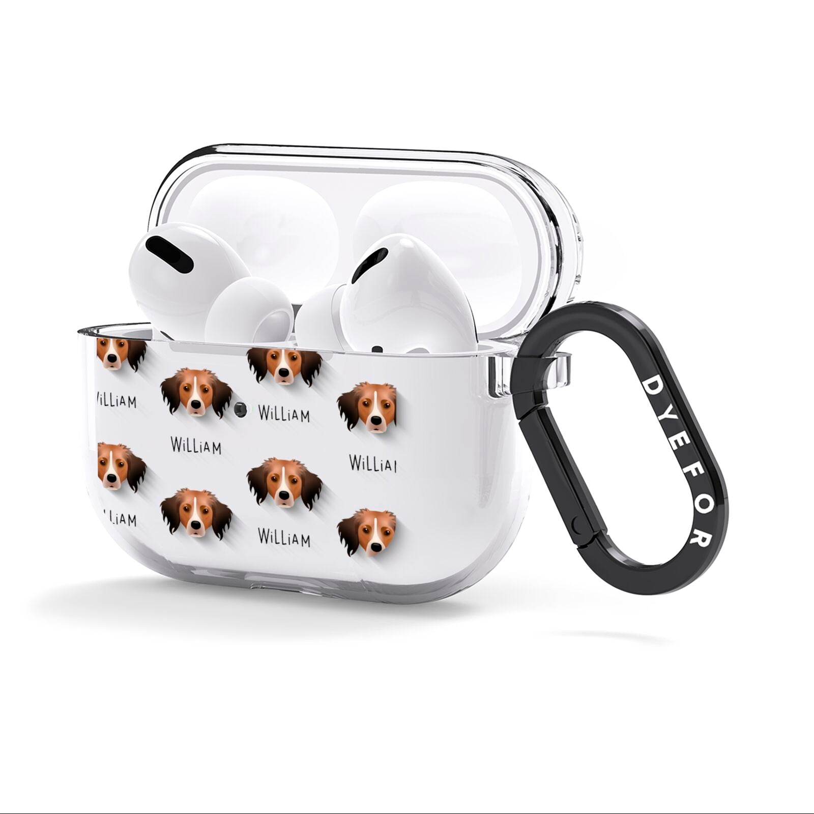 Kooikerhondje Icon with Name AirPods Clear Case 3rd Gen Side Image