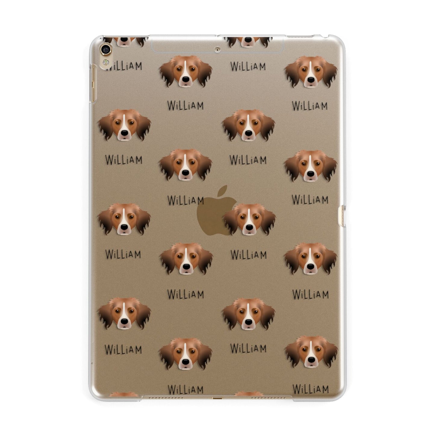 Kooikerhondje Icon with Name Apple iPad Gold Case