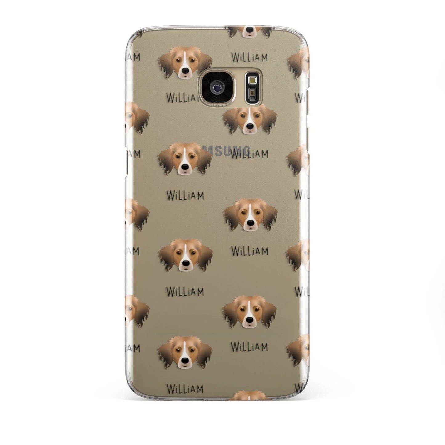 Kooikerhondje Icon with Name Samsung Galaxy S7 Edge Case