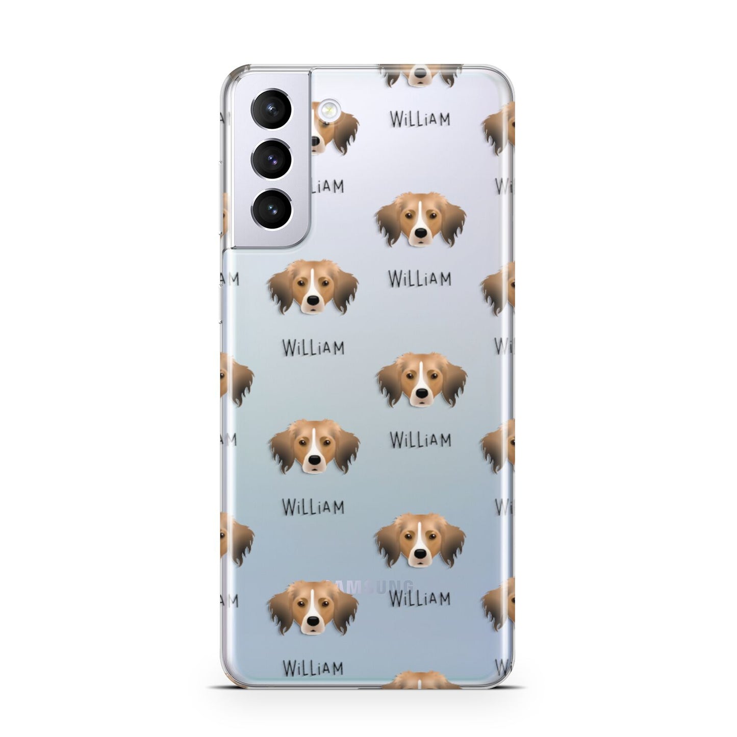 Kooikerhondje Icon with Name Samsung S21 Plus Phone Case