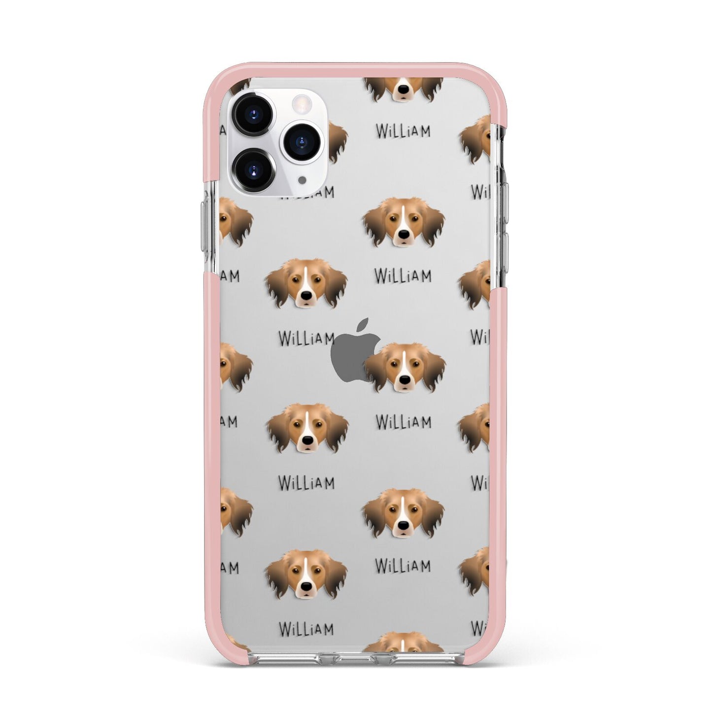 Kooikerhondje Icon with Name iPhone 11 Pro Max Impact Pink Edge Case