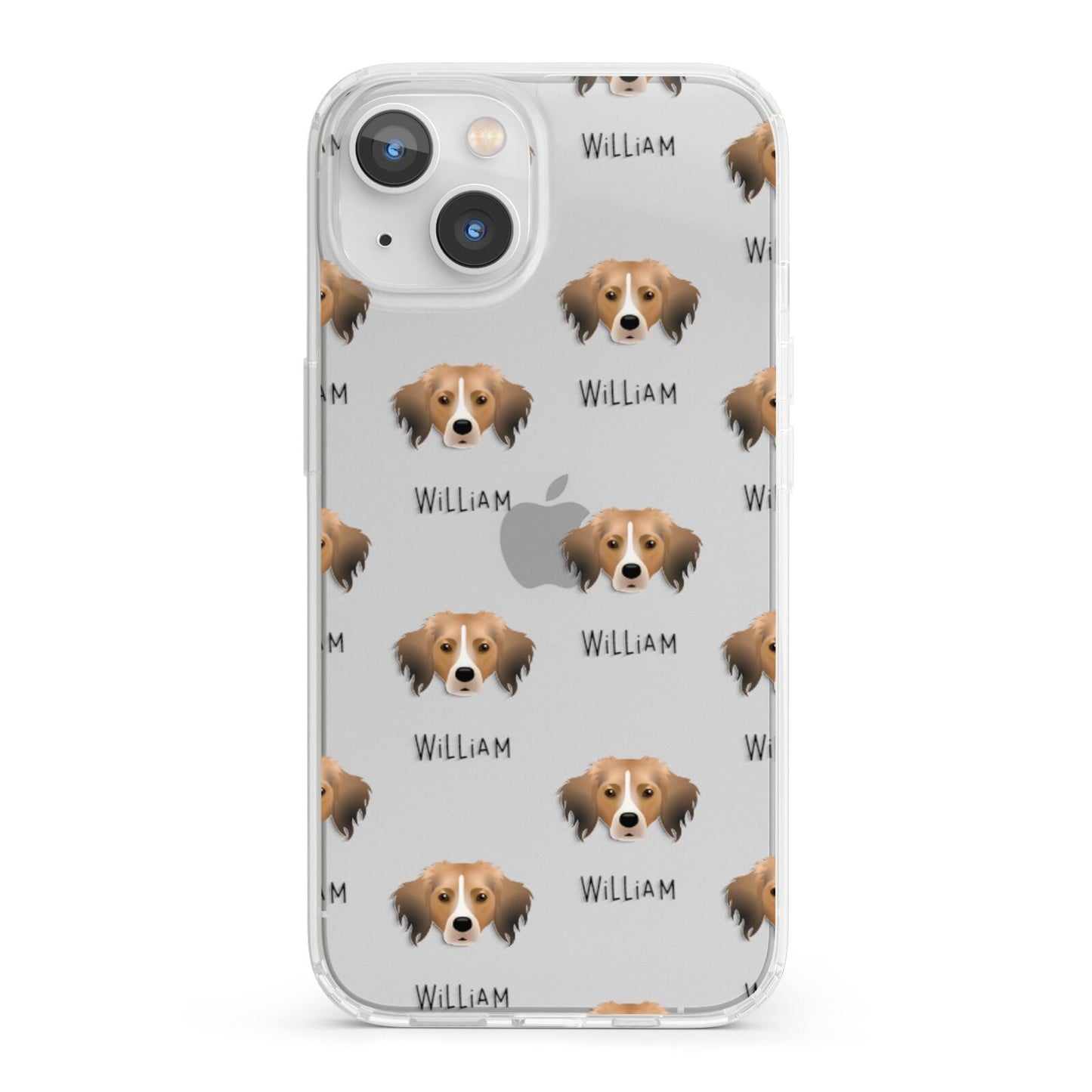 Kooikerhondje Icon with Name iPhone 13 Clear Bumper Case