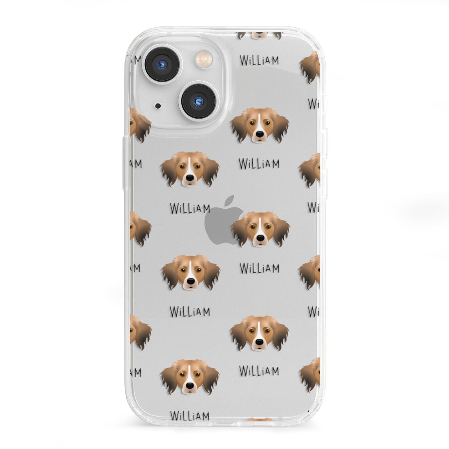 Kooikerhondje Icon with Name iPhone 13 Mini Clear Bumper Case