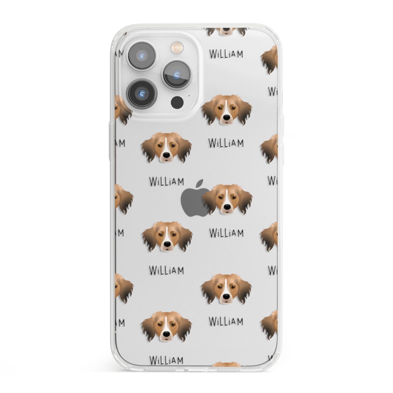 Kooikerhondje Icon with Name iPhone 13 Pro Max Clear Bumper Case