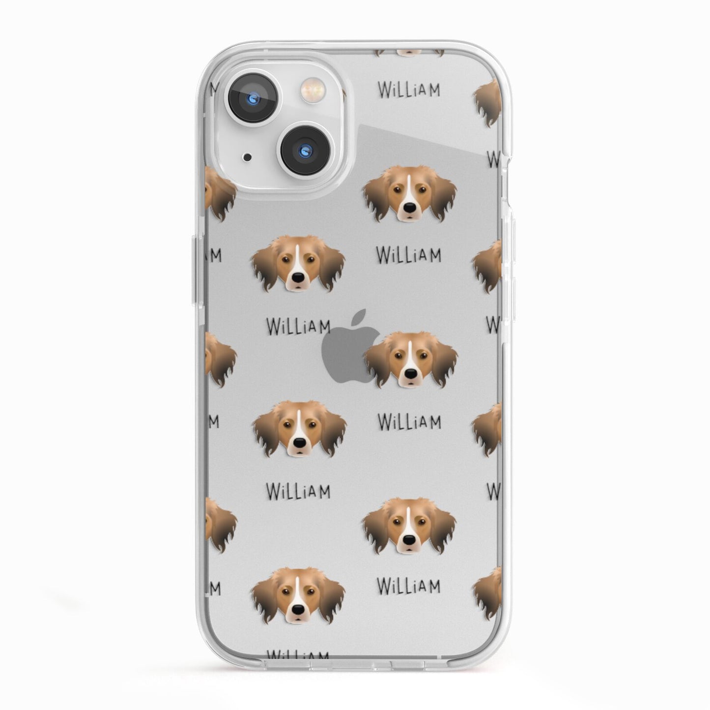 Kooikerhondje Icon with Name iPhone 13 TPU Impact Case with White Edges