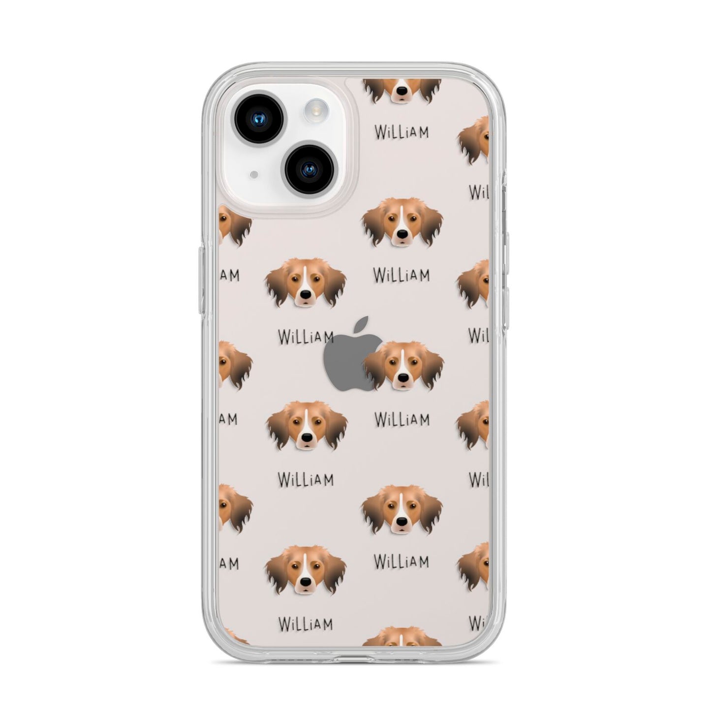 Kooikerhondje Icon with Name iPhone 14 Clear Tough Case Starlight