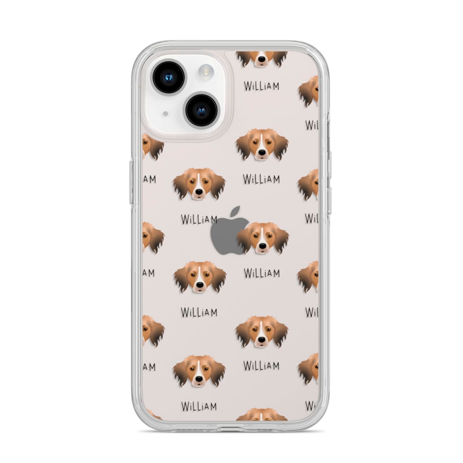 Kooikerhondje Icon with Name iPhone 14 Clear Tough Case Starlight