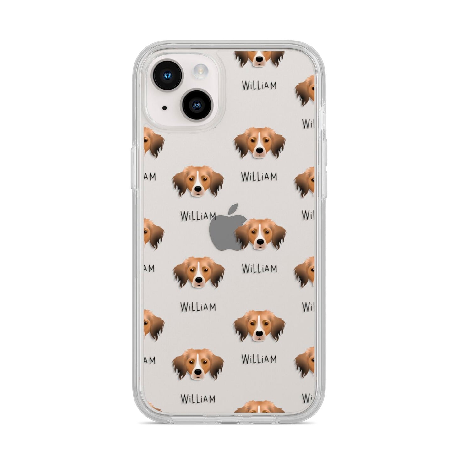 Kooikerhondje Icon with Name iPhone 14 Plus Clear Tough Case Starlight