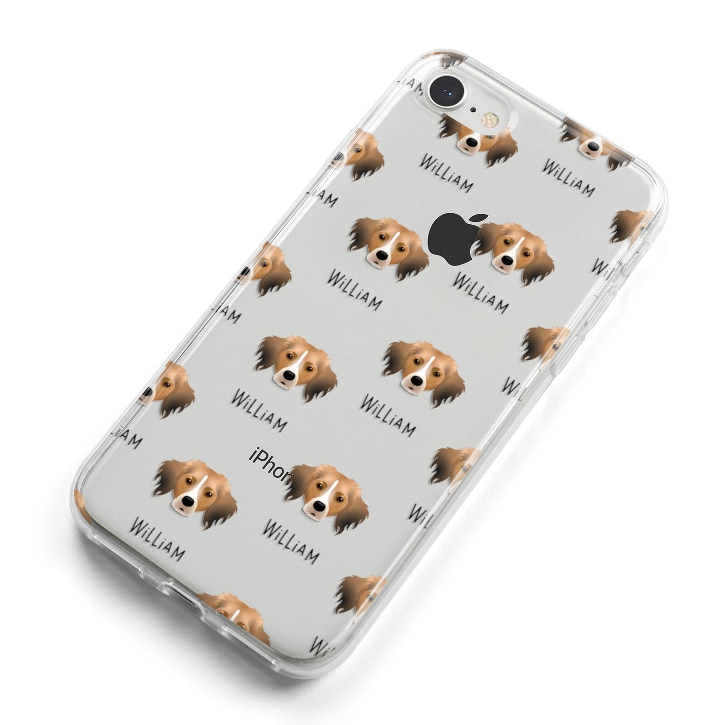 Kooikerhondje Icon with Name iPhone 8 Bumper Case on Silver iPhone Alternative Image