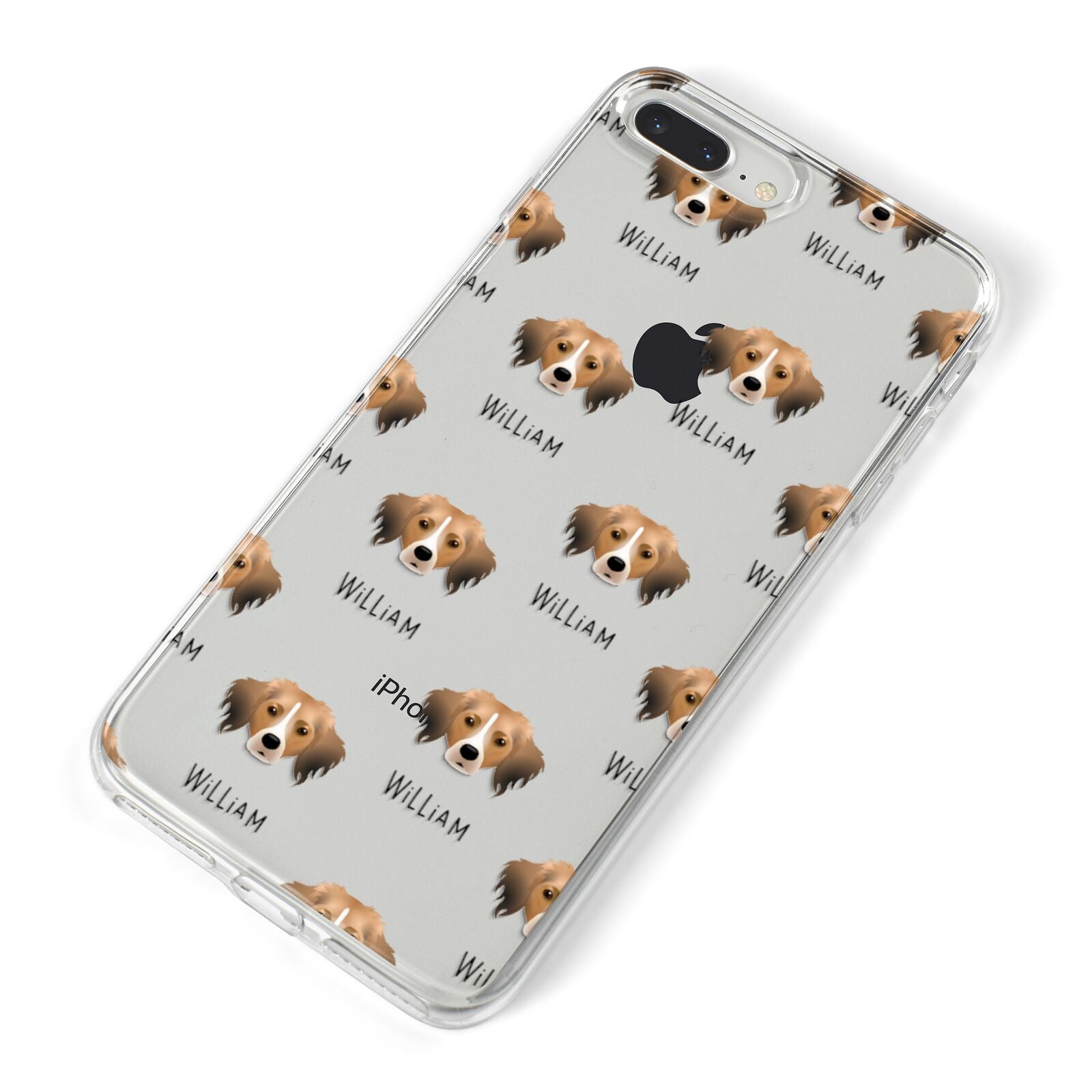 Kooikerhondje Icon with Name iPhone 8 Plus Bumper Case on Silver iPhone Alternative Image