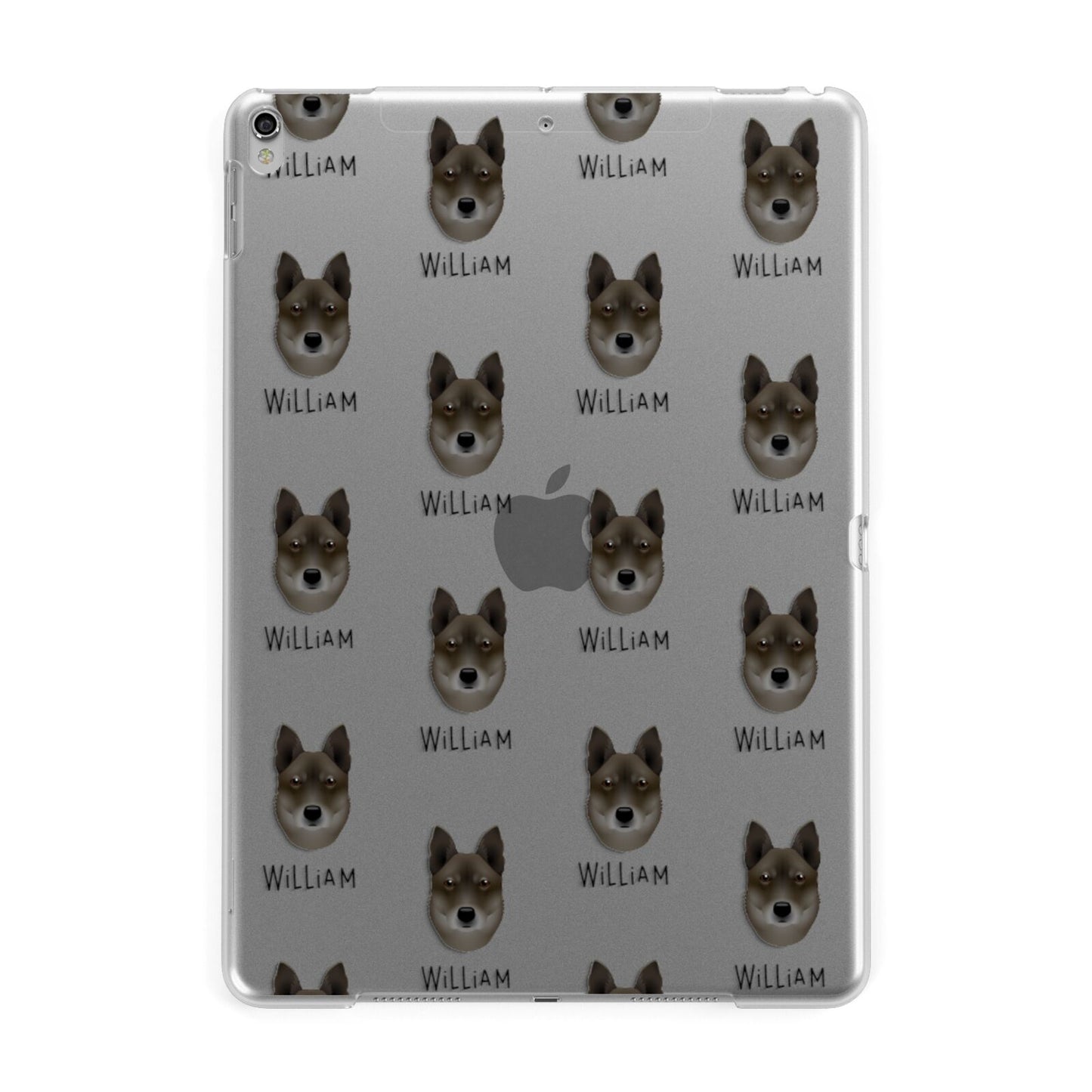 Korean Jindo Icon with Name Apple iPad Silver Case