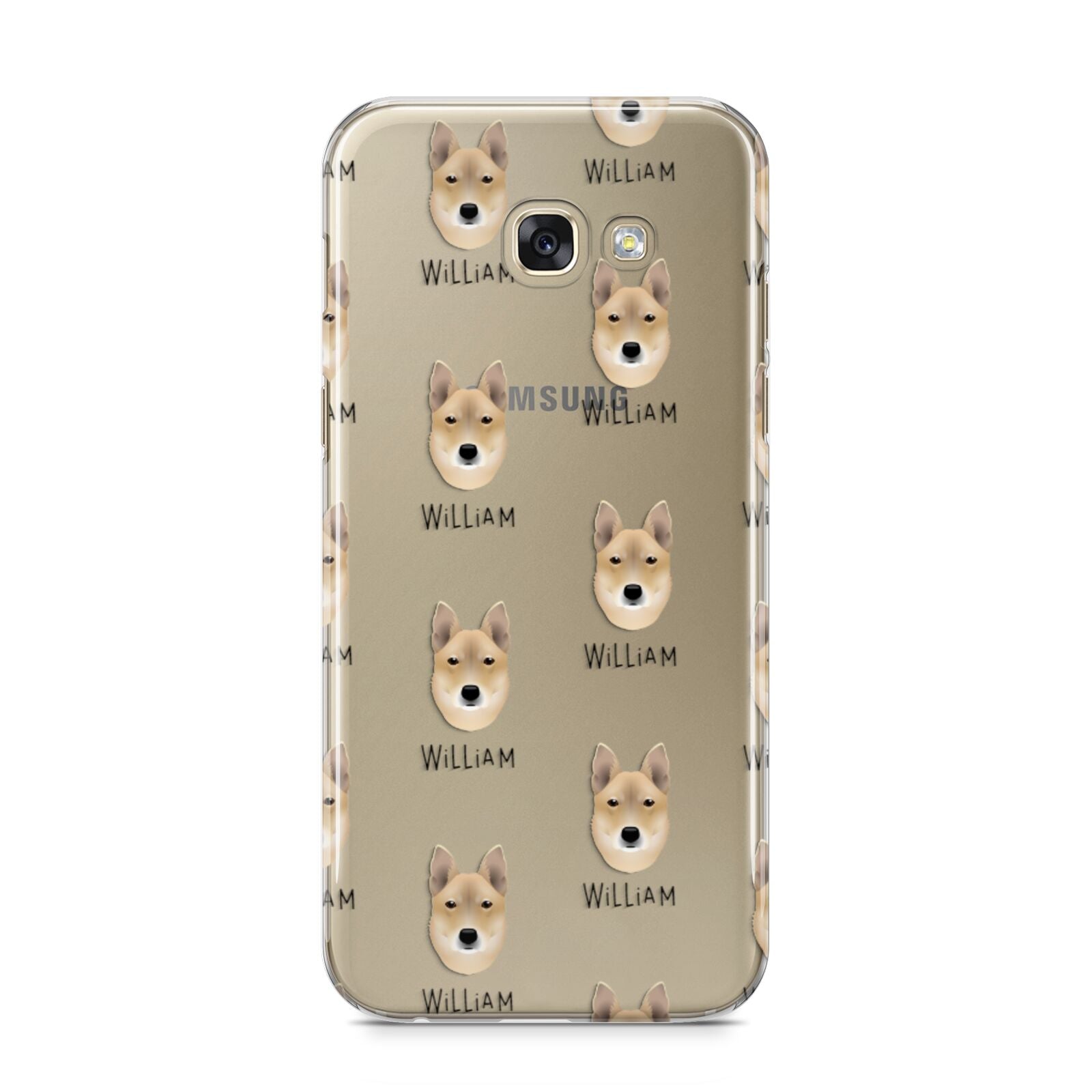 Korean Jindo Icon with Name Samsung Galaxy A5 2017 Case on gold phone