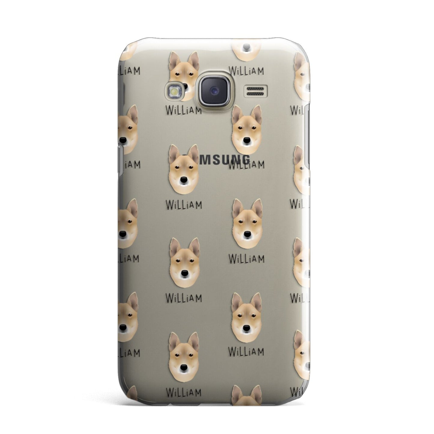 Korean Jindo Icon with Name Samsung Galaxy J7 Case