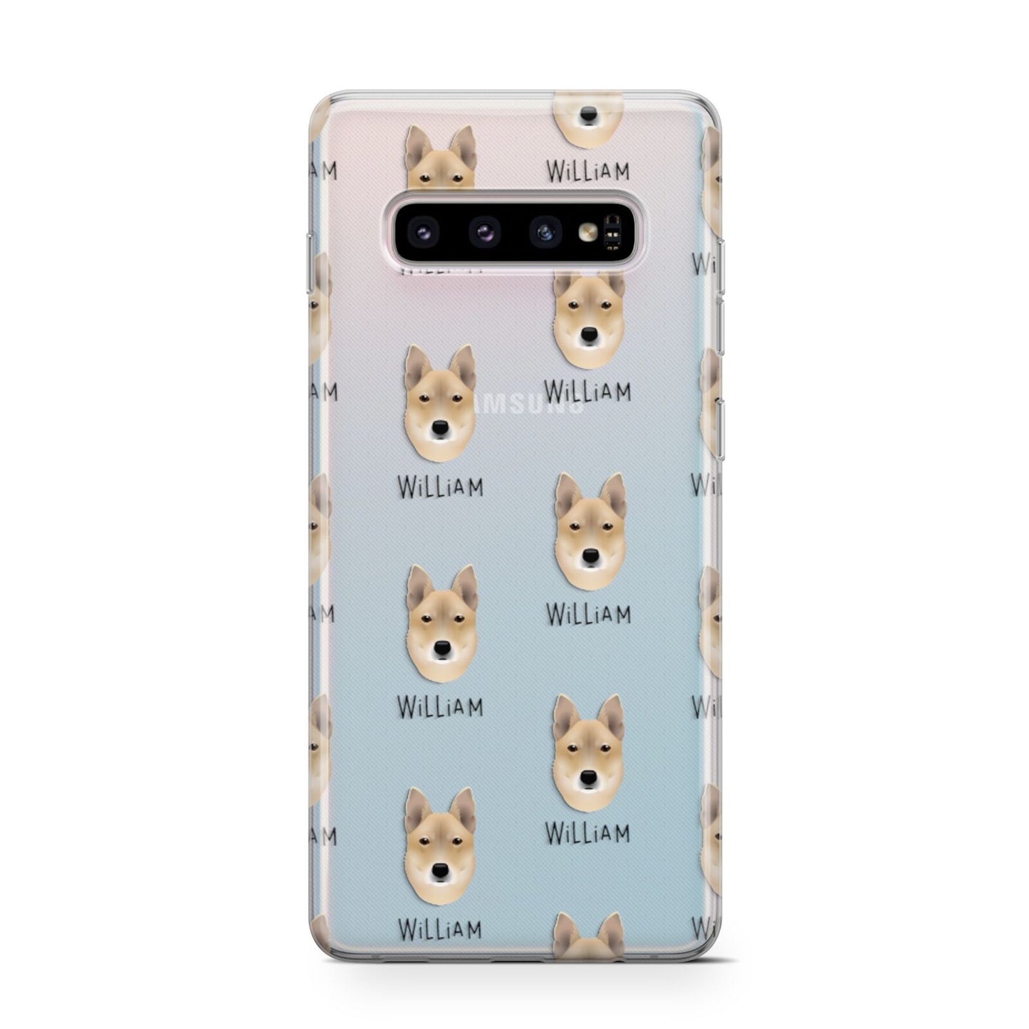 Korean Jindo Icon with Name Samsung Galaxy S10 Case