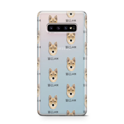 Korean Jindo Icon with Name Samsung Galaxy S10 Case