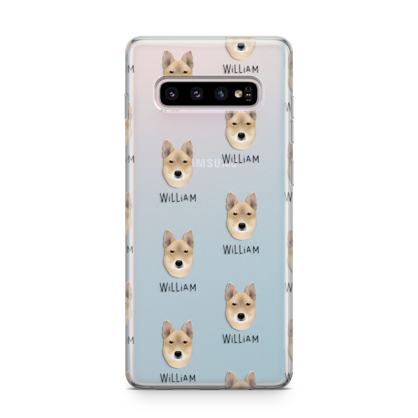 Korean Jindo Icon with Name Samsung Galaxy S10 Plus Case