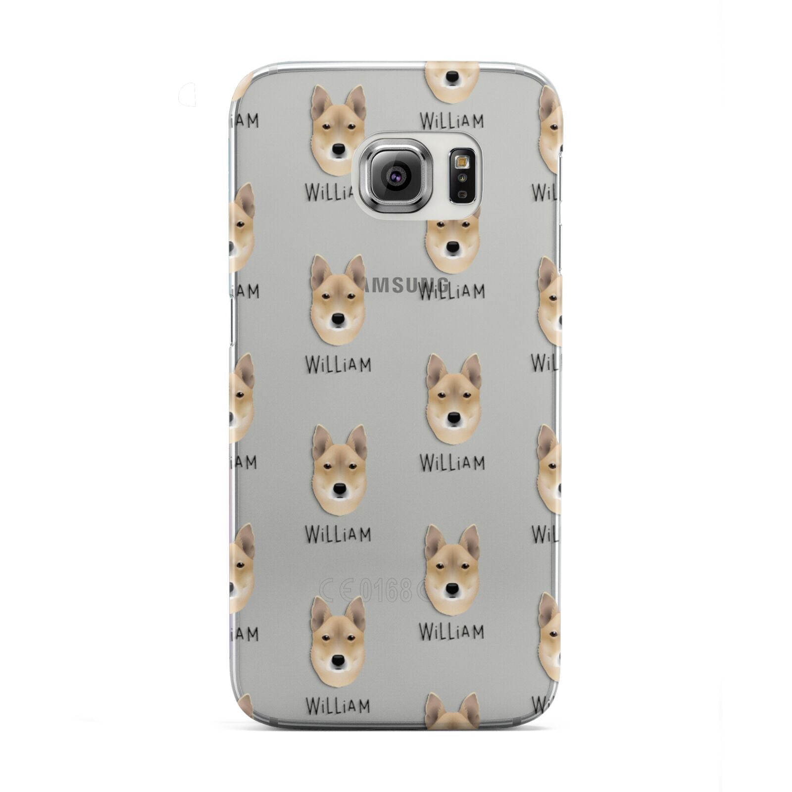 Korean Jindo Icon with Name Samsung Galaxy S6 Edge Case