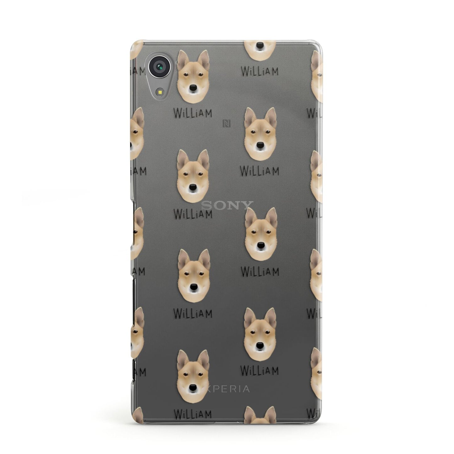 Korean Jindo Icon with Name Sony Xperia Case