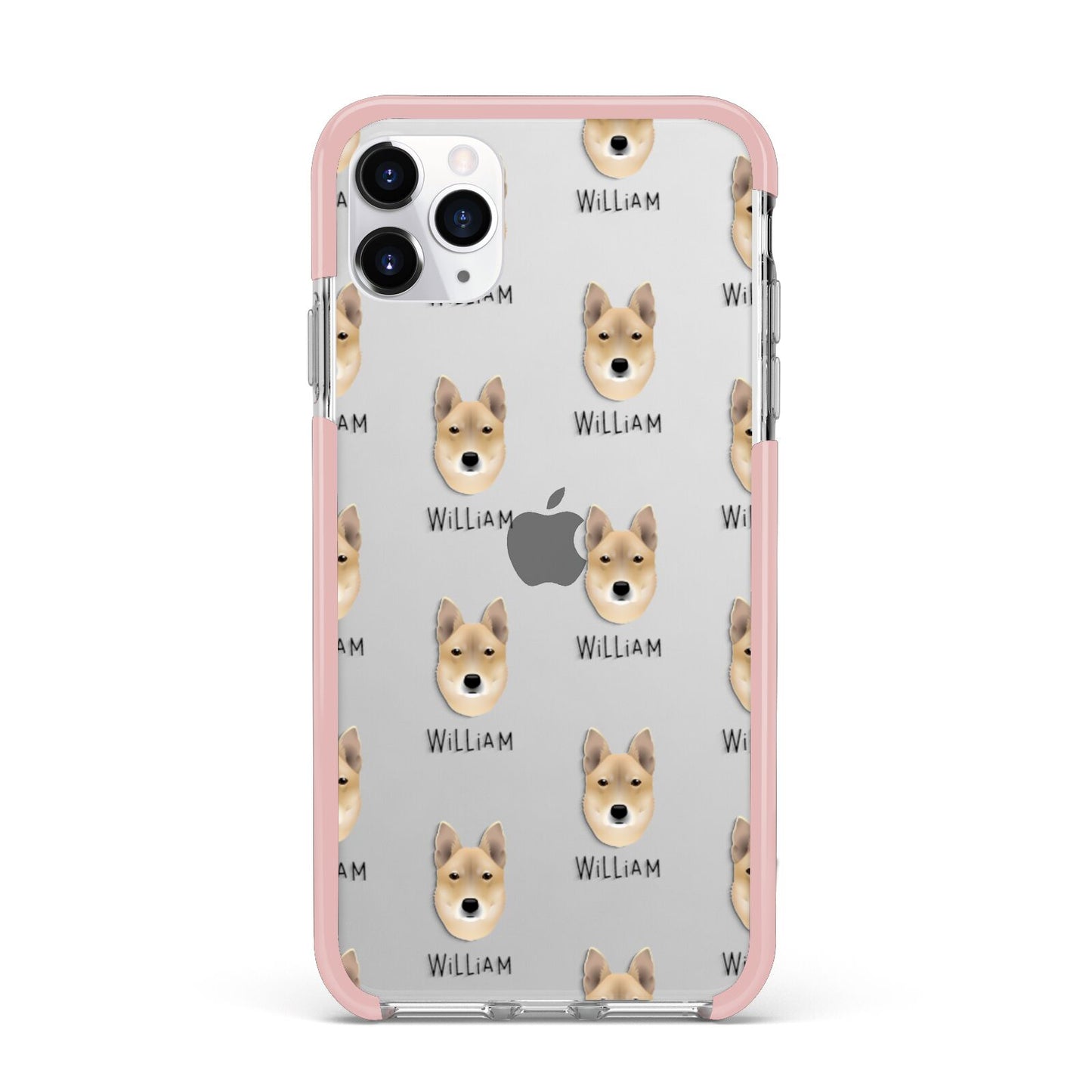 Korean Jindo Icon with Name iPhone 11 Pro Max Impact Pink Edge Case