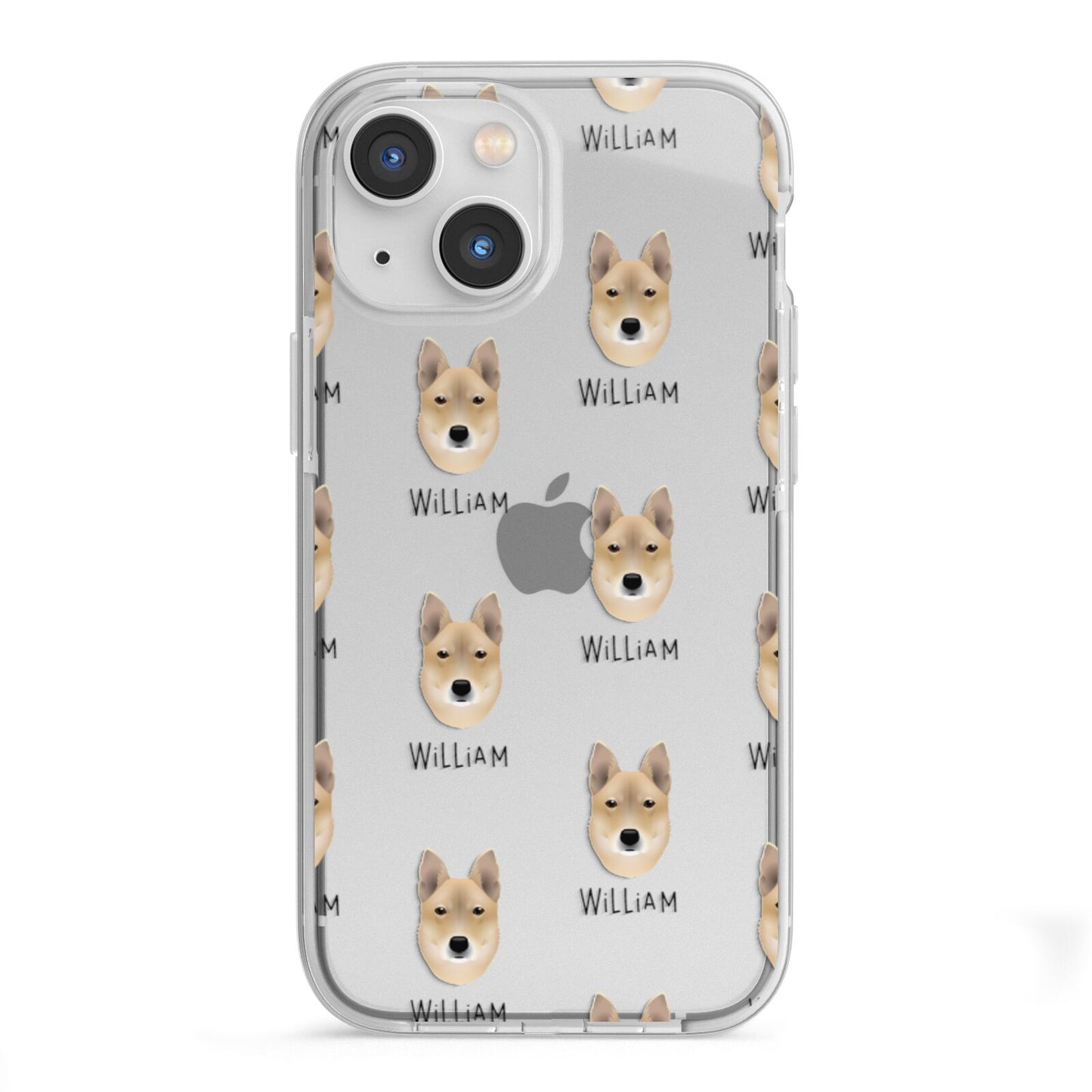 Korean Jindo Icon with Name iPhone 13 Mini TPU Impact Case with White Edges