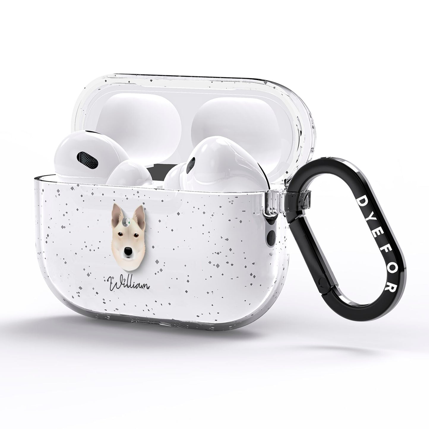 Korean Jindo Personalised AirPods Pro Glitter Case Side Image